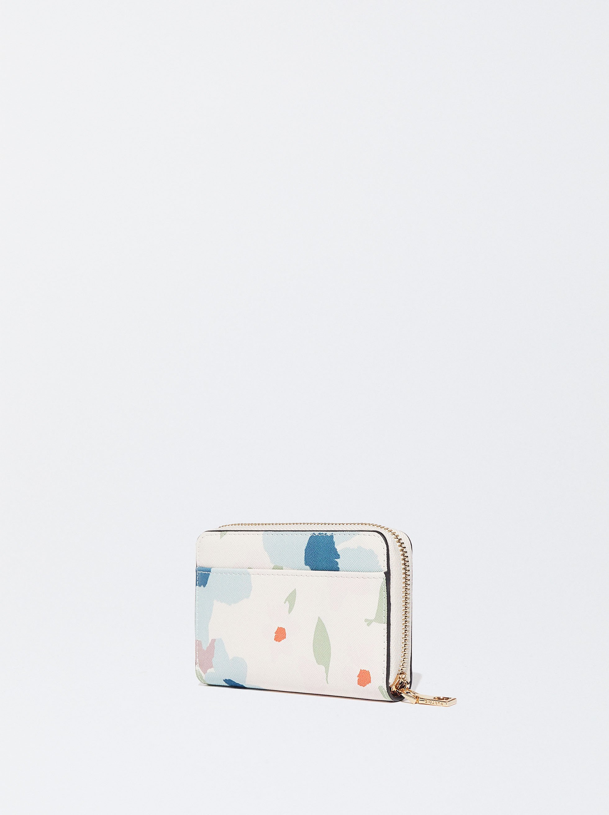 Floral Print Purse With Zip image number 2.0