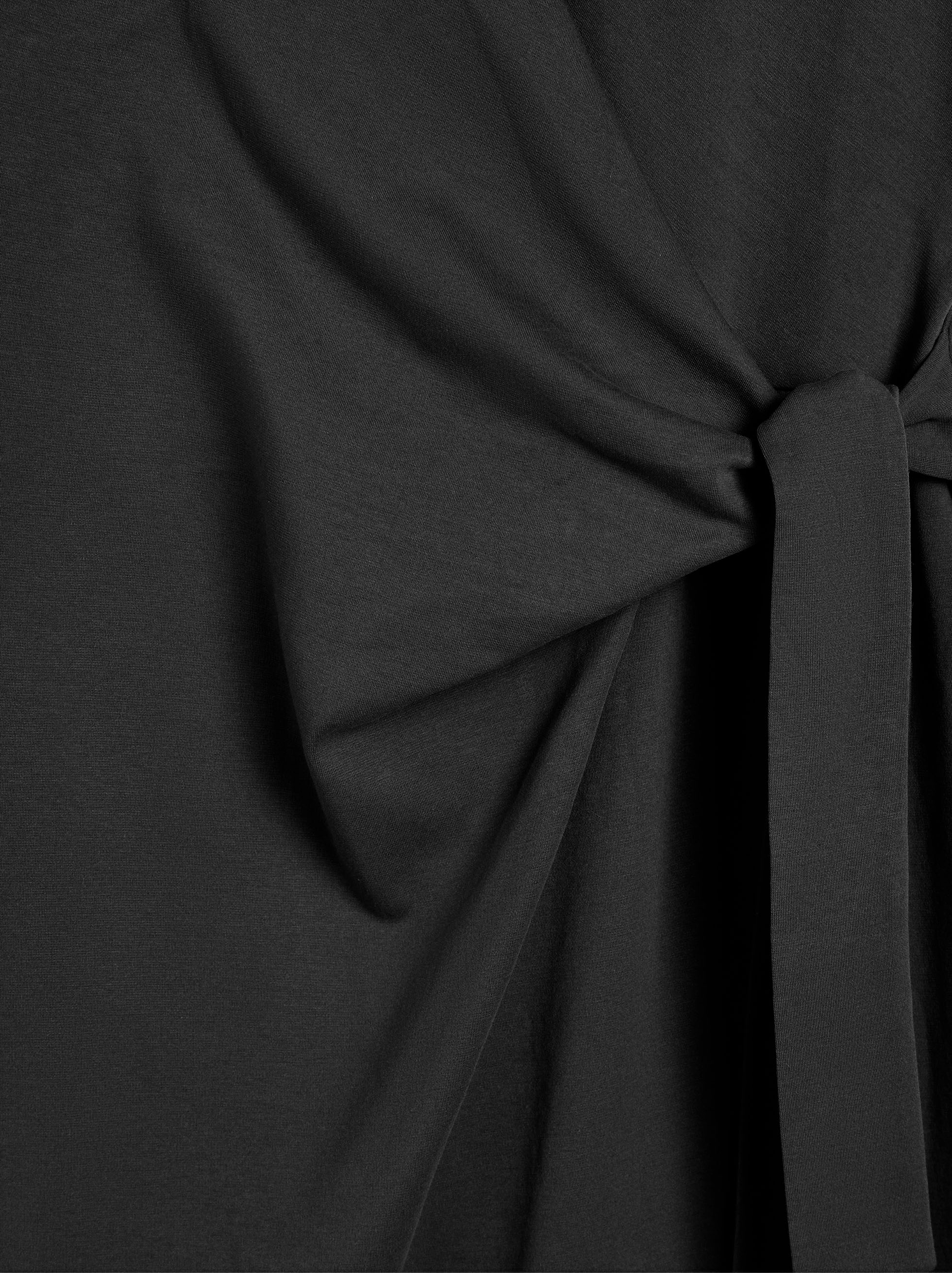 Draped dress with bow image number 6.0