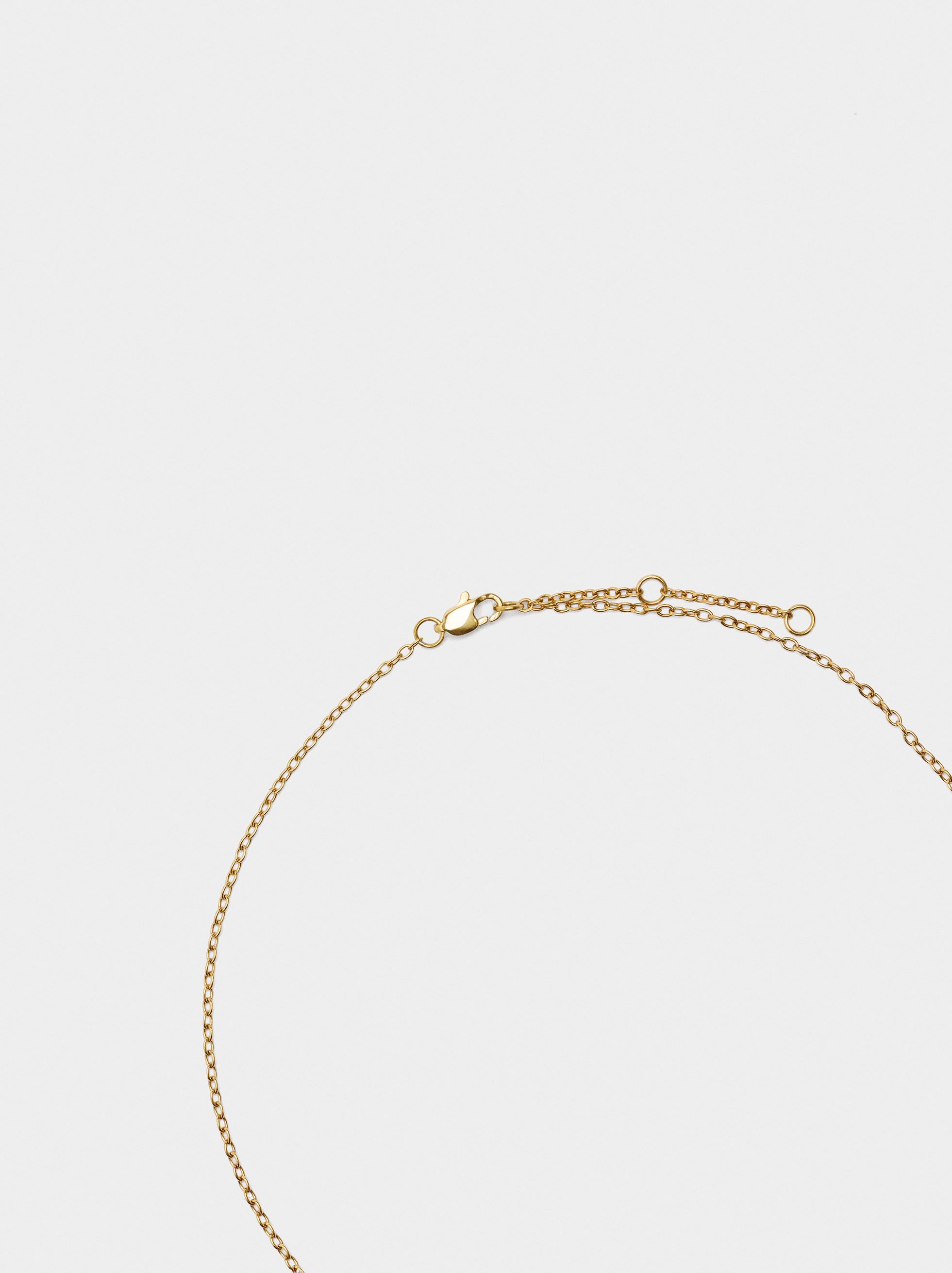 Necklace with cross pendant - stainless steel image number 2.0