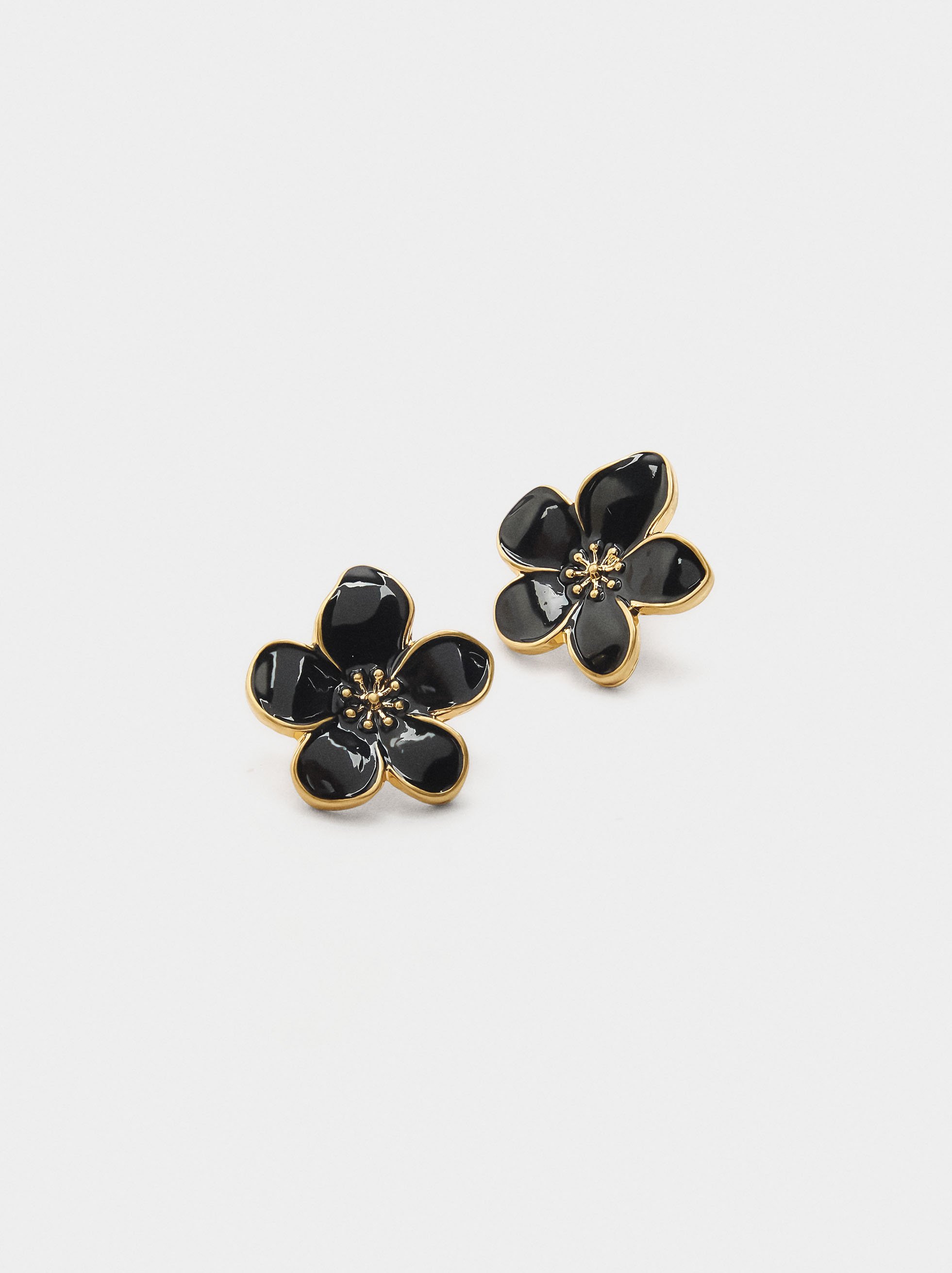 Pendientes de flor esmaltados image number 1.0