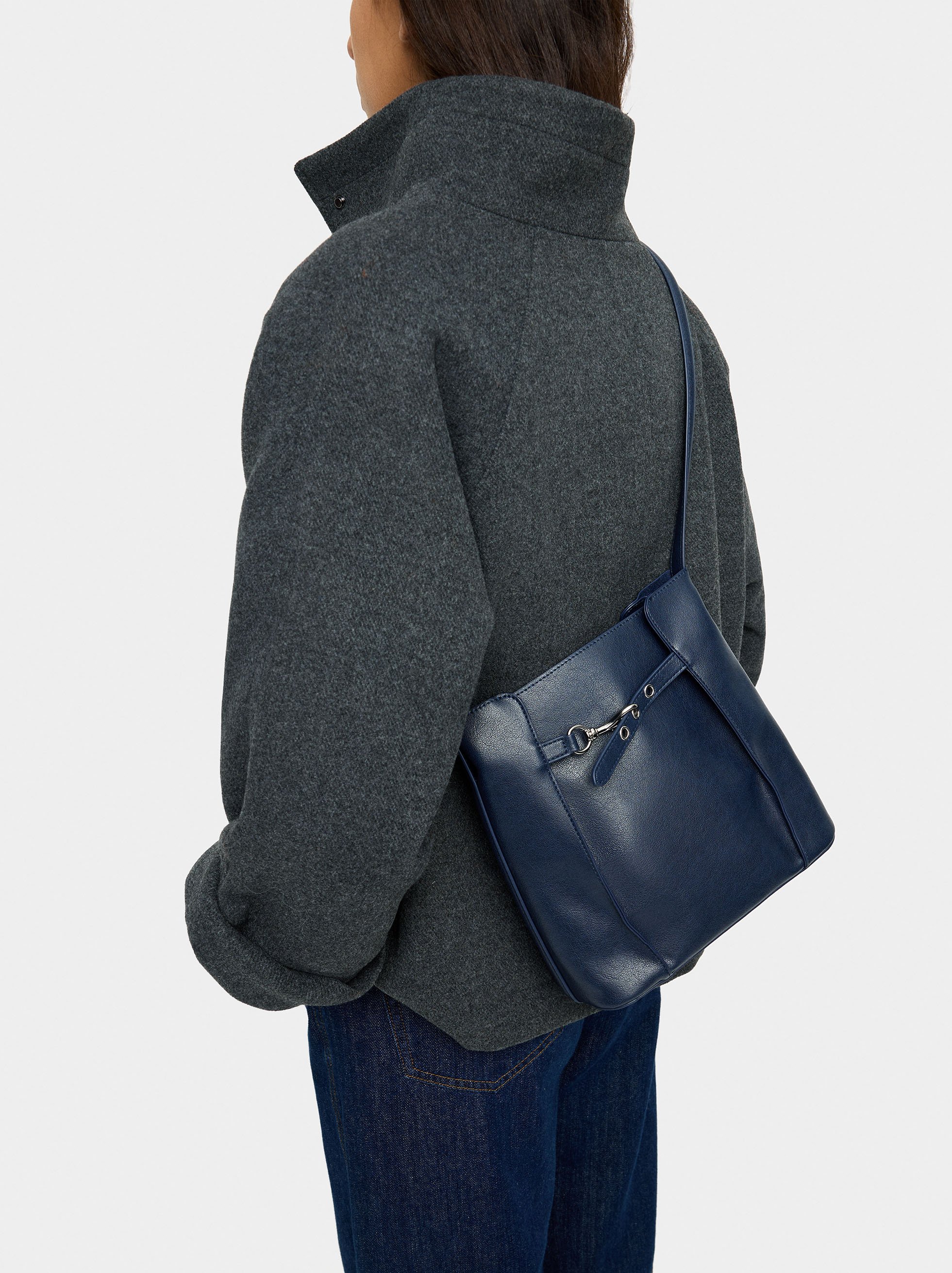 Bucket bag with side folds image number 1.0