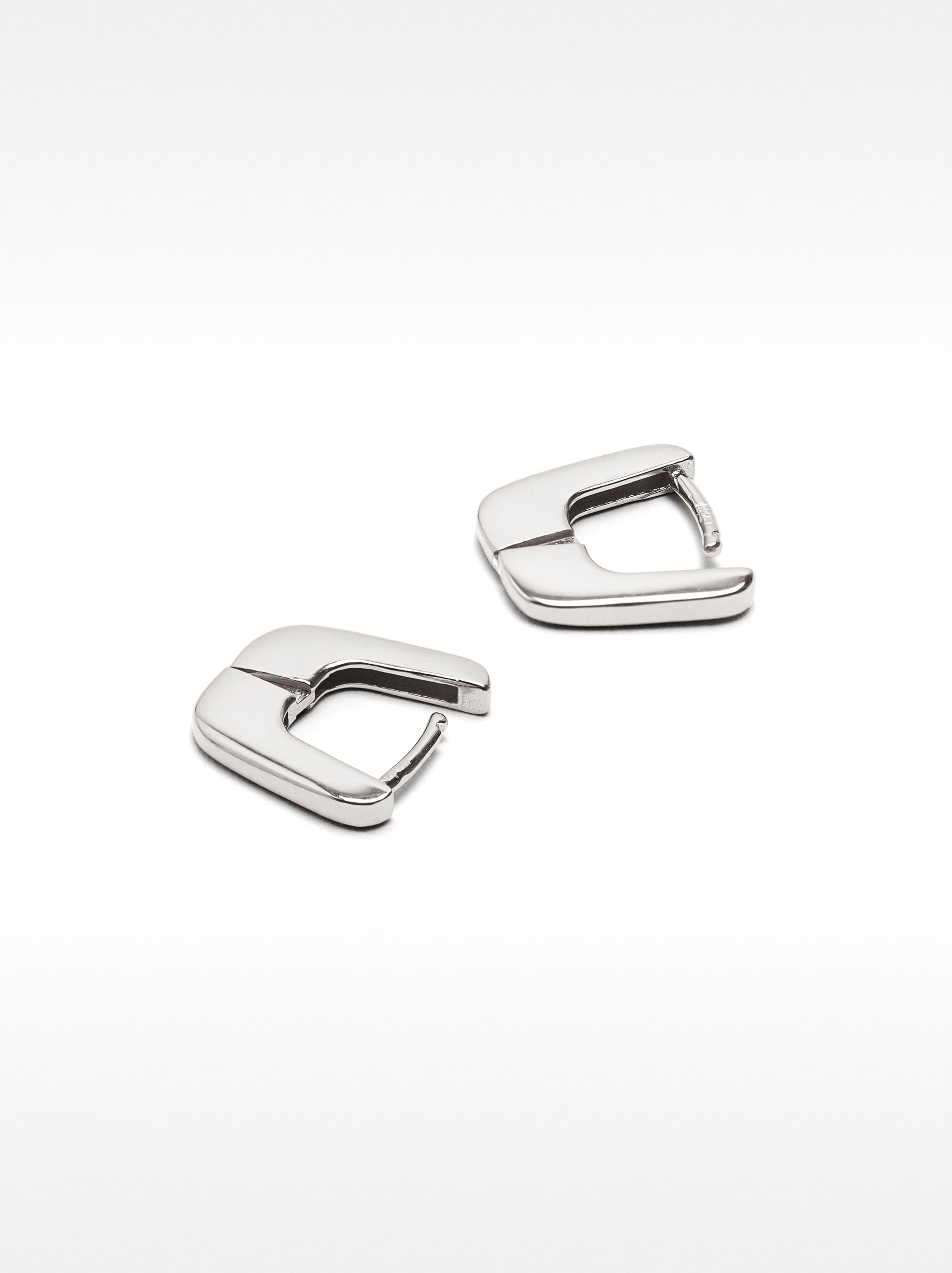Short hoop earrings - 925 sterling silver image number 3.0