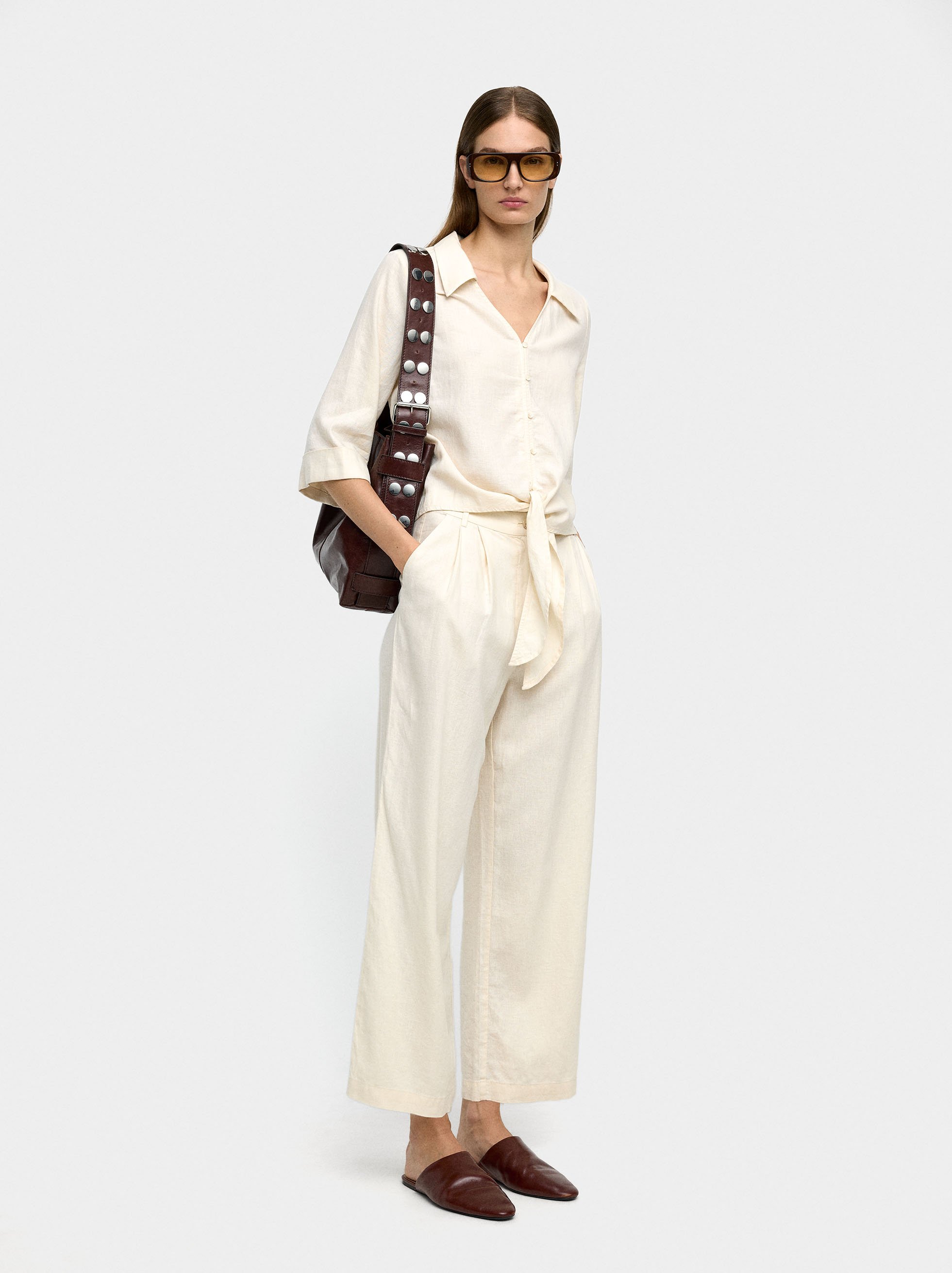 Linen-blend shirt  image number 3.0