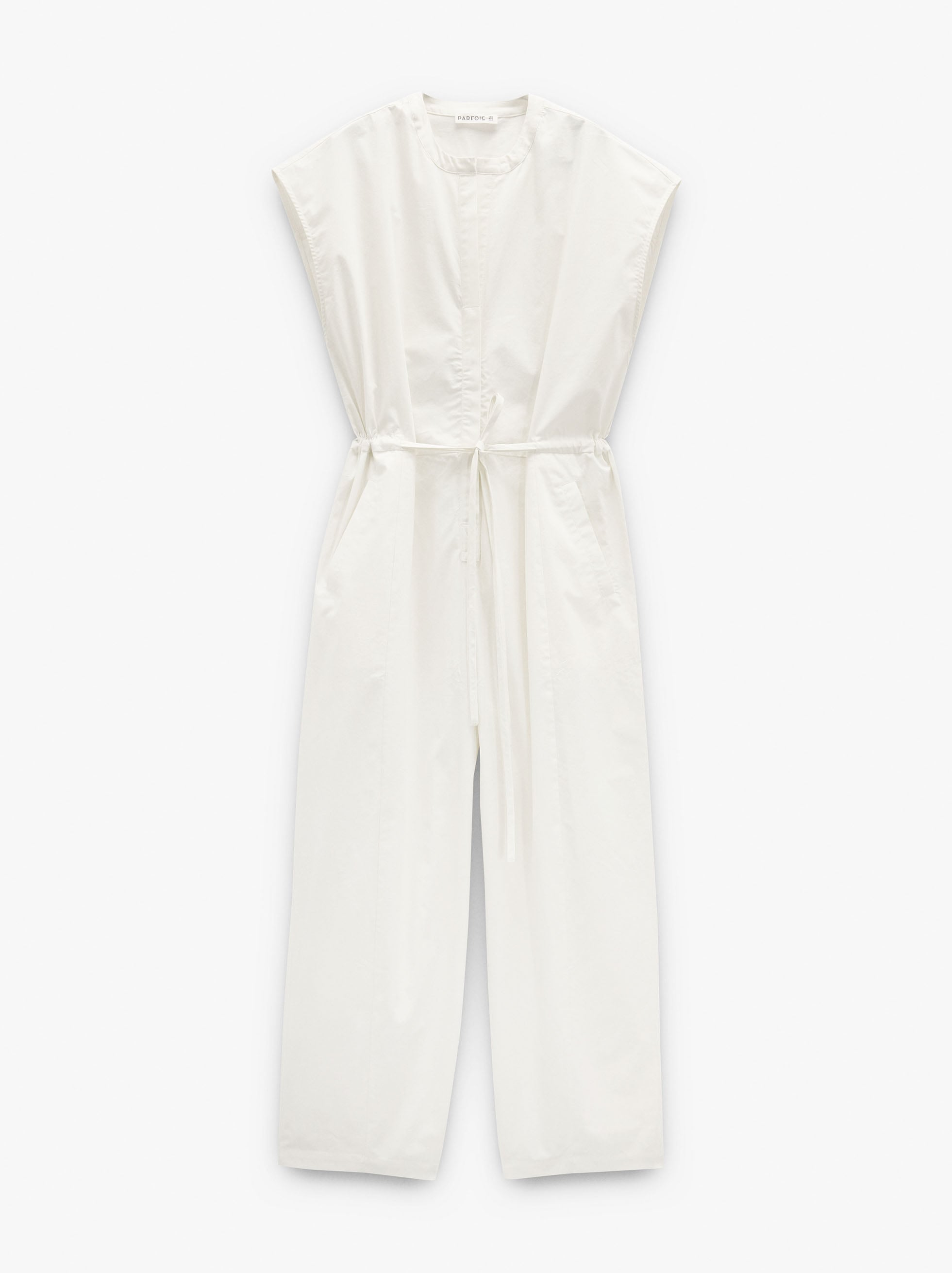 Glatter Jumpsuit aus 100% Baumwolle image number 4.0