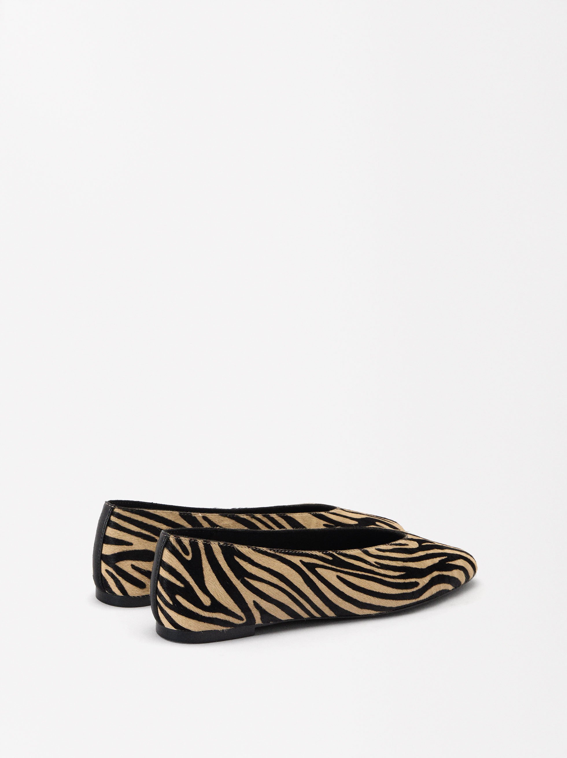 Ballerina aus Leder mit Animal-Print image number 3.0