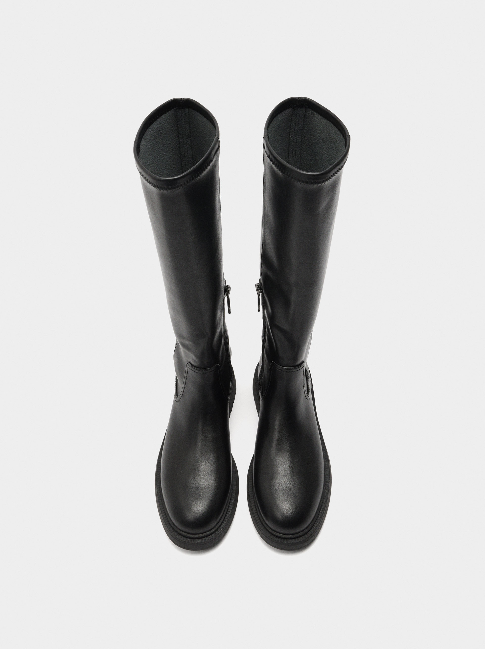 Bottes hautes avec talon bas image number 0.0