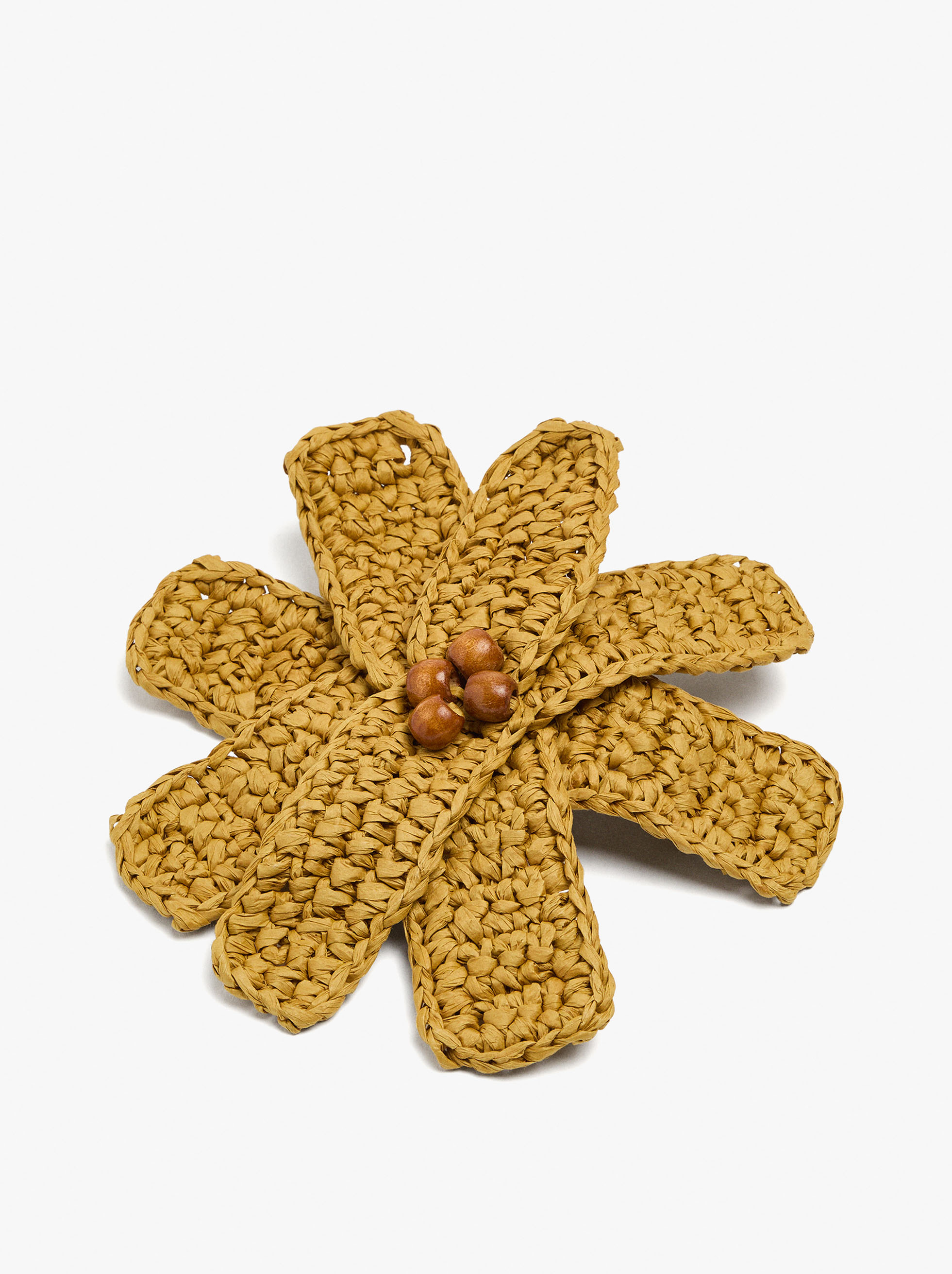 Brosche mit Stroheffekt Blume image number 0.0