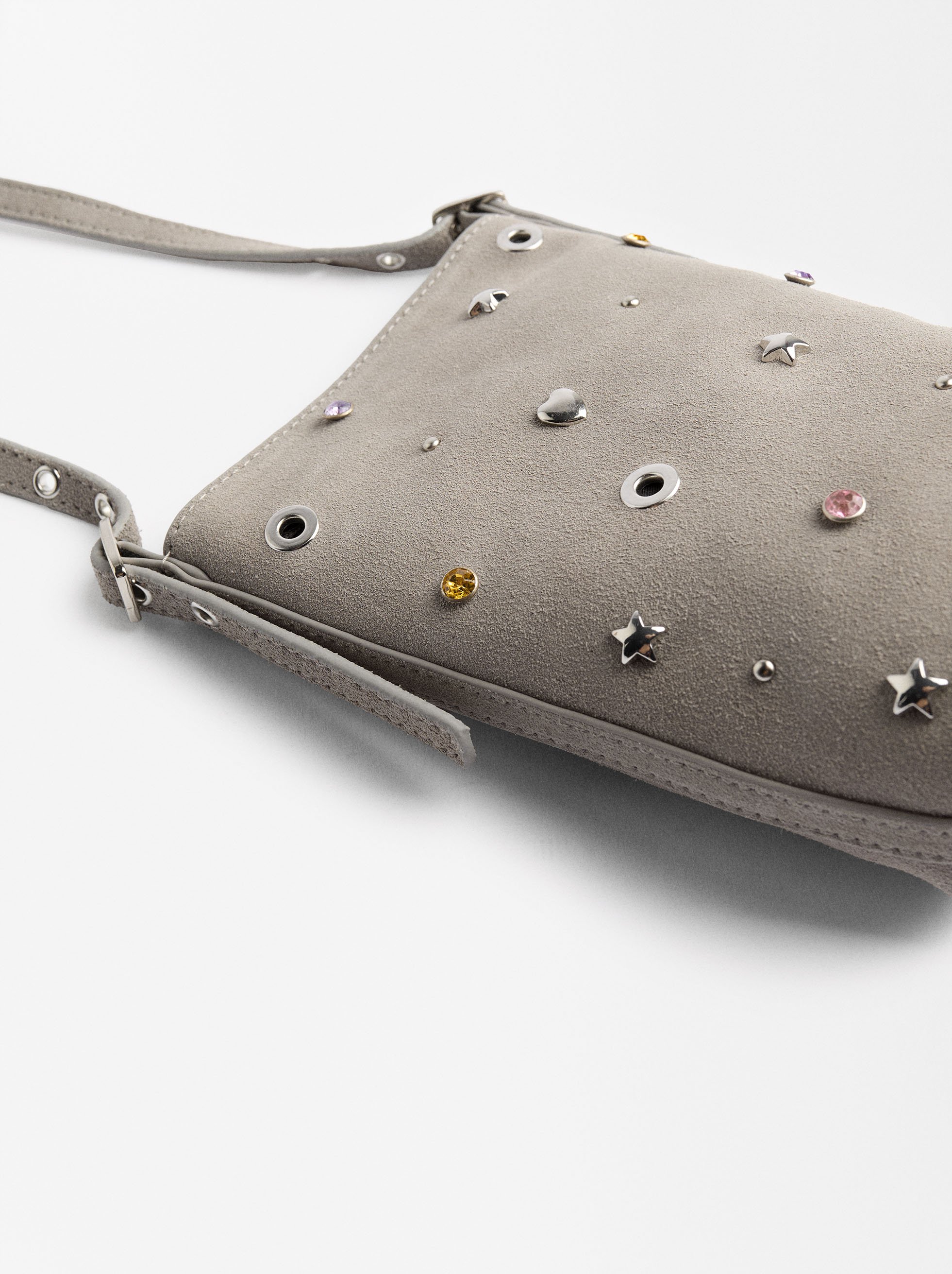 Leather phone pouch with applications image number 1.0