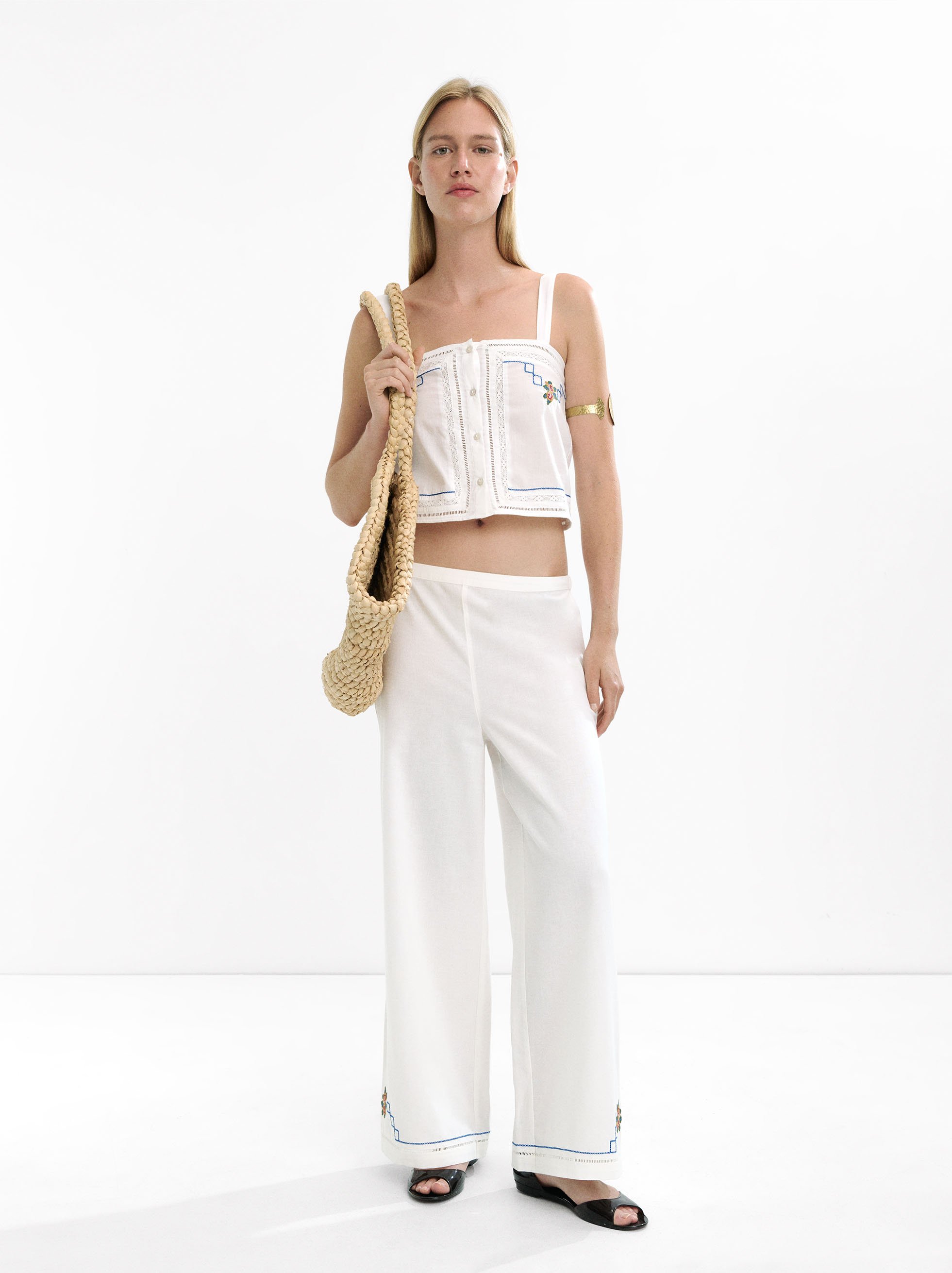 Embroidered trousers