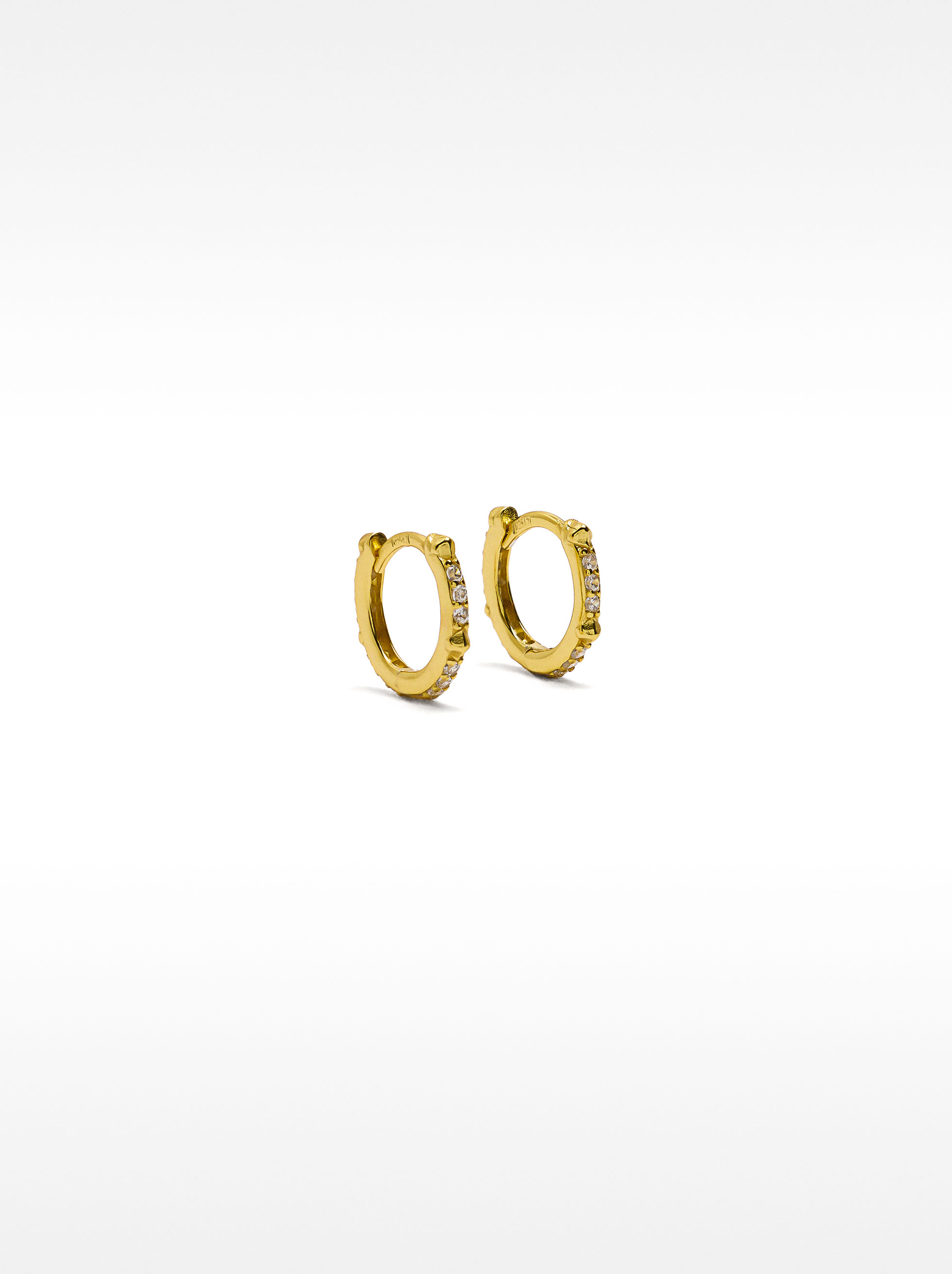 Orecchini a cerchio con zirconi - argento sterling 925 image number 0.0