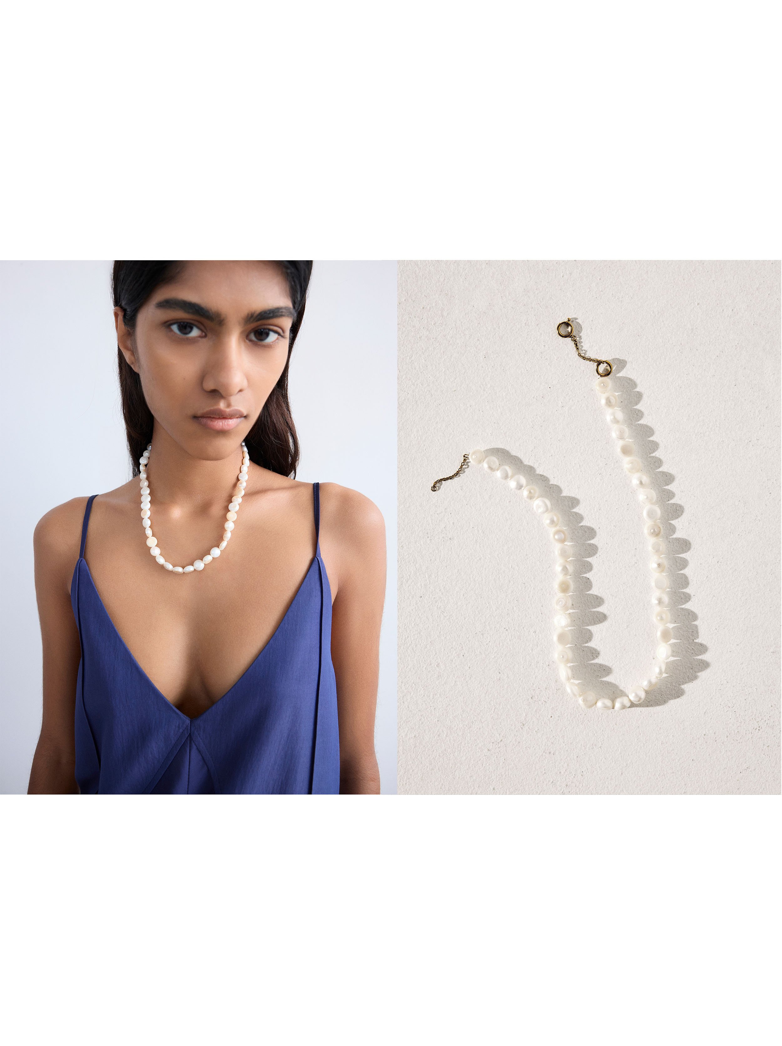 Freshwater Coin Pearl Necklace
