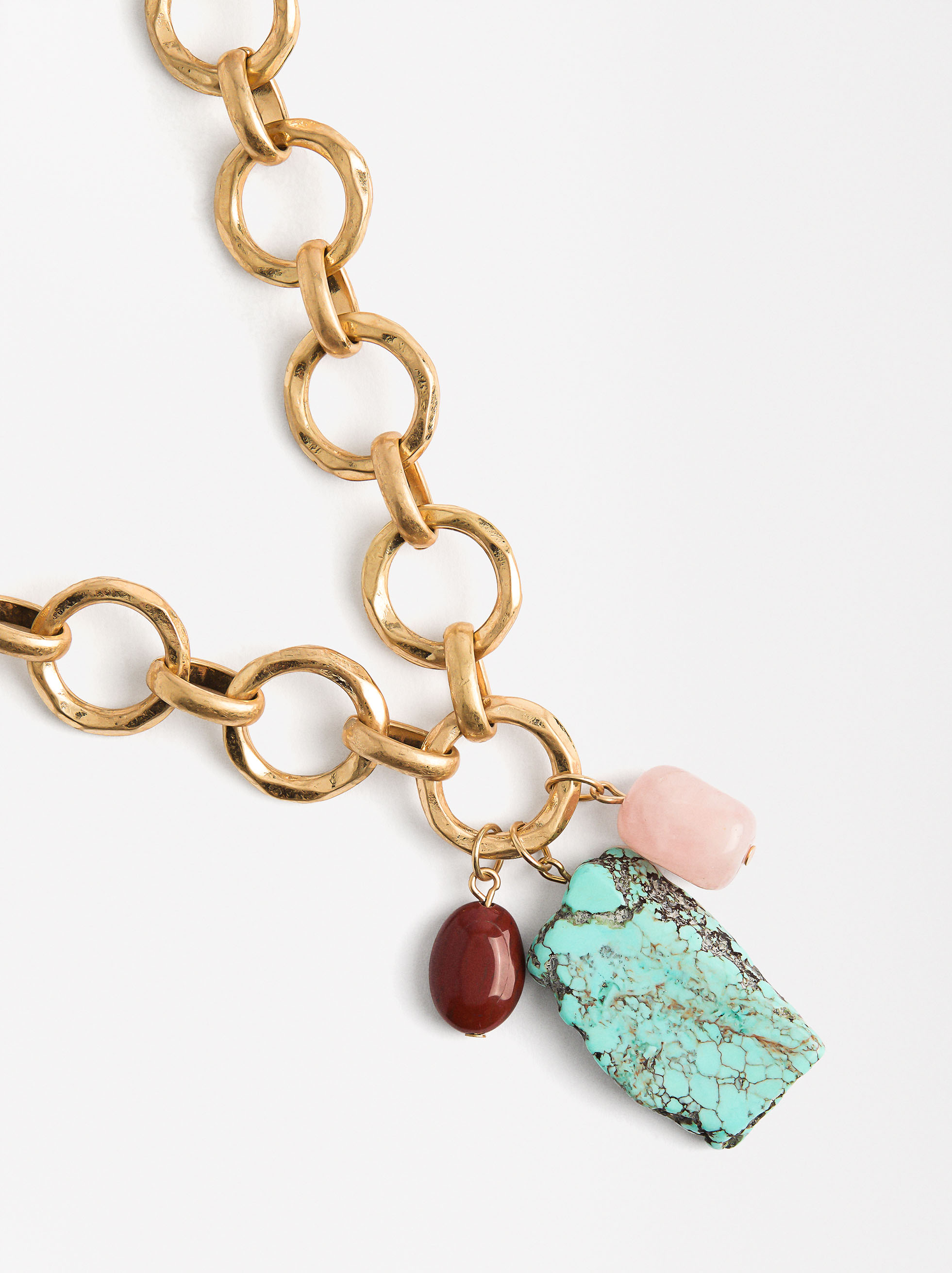 Short link necklace with stones image number 1.0