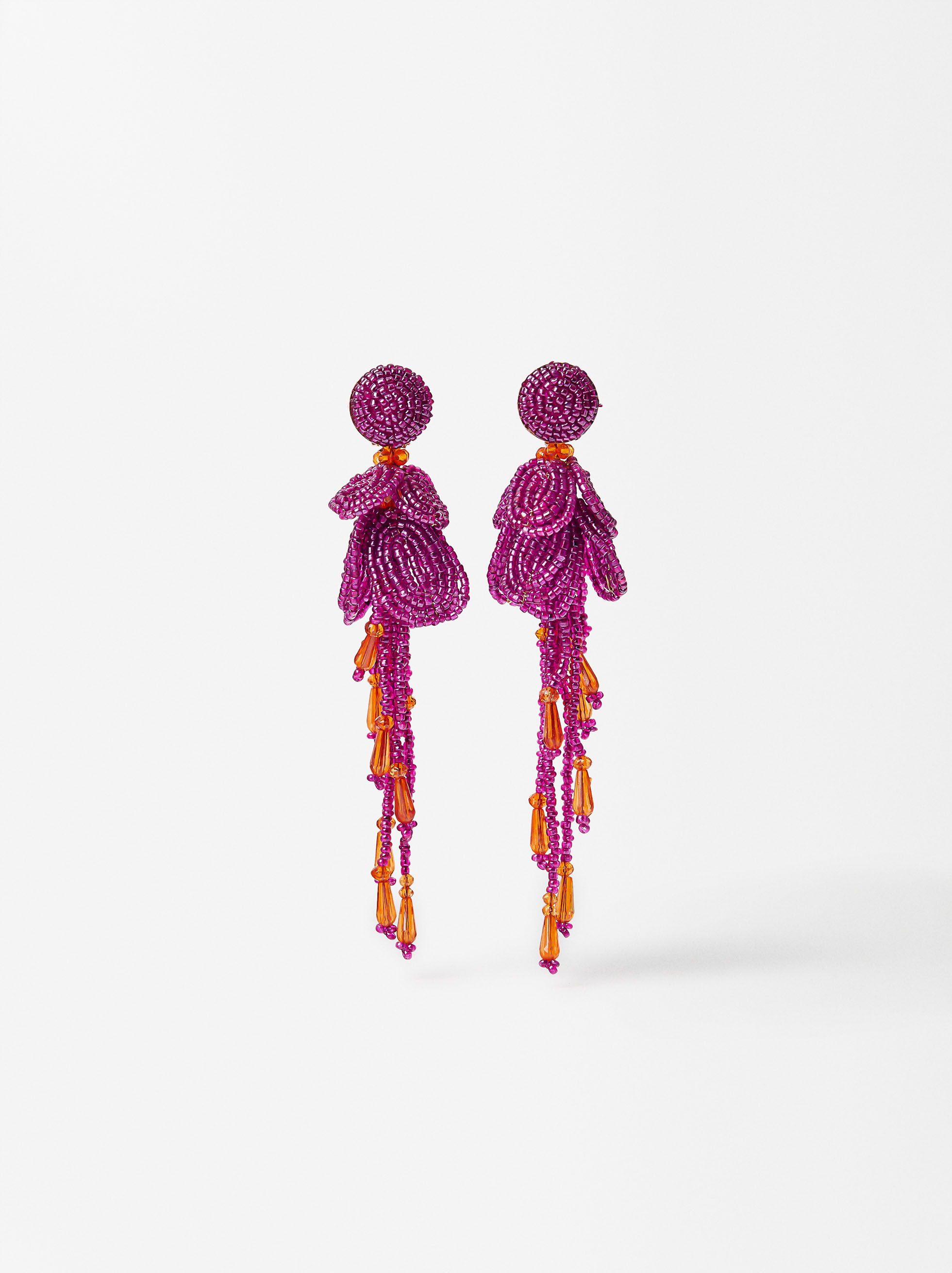 Long Drop Earrings With Beads image number 0.0