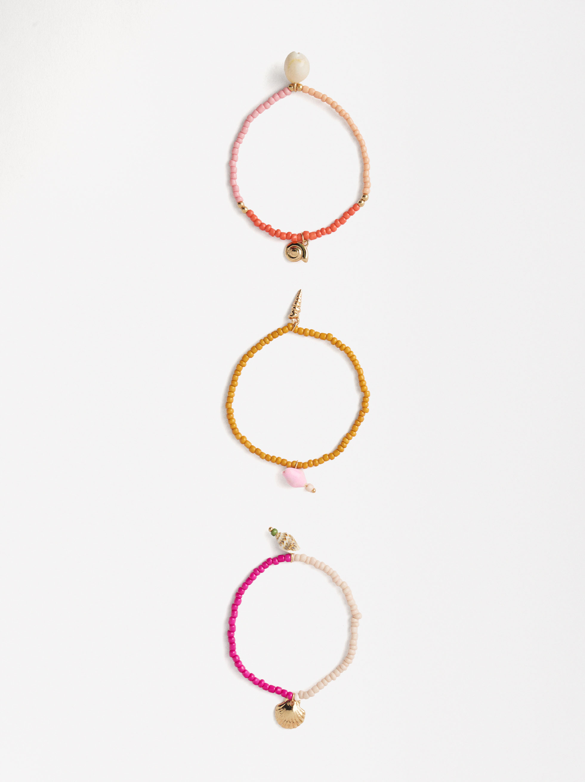 Set Of Multicolored Bead Bracelets image number 2.0