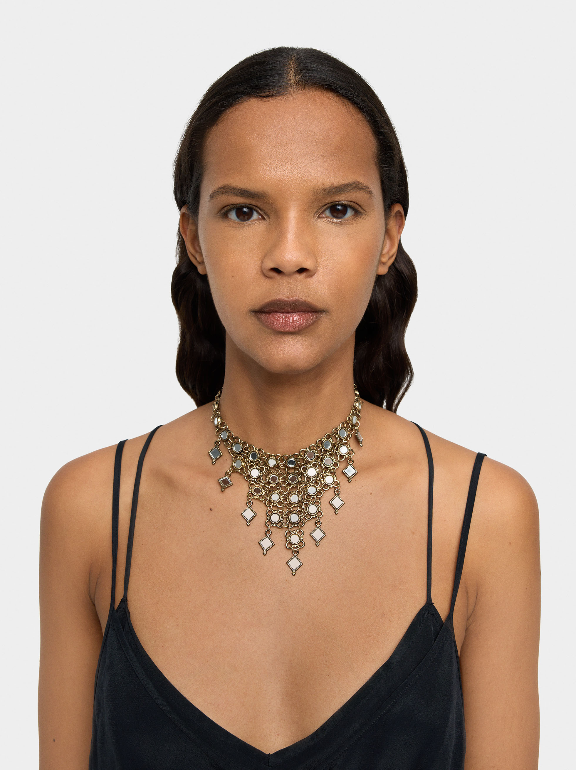 Collier court en losanges miroir image number 1.0