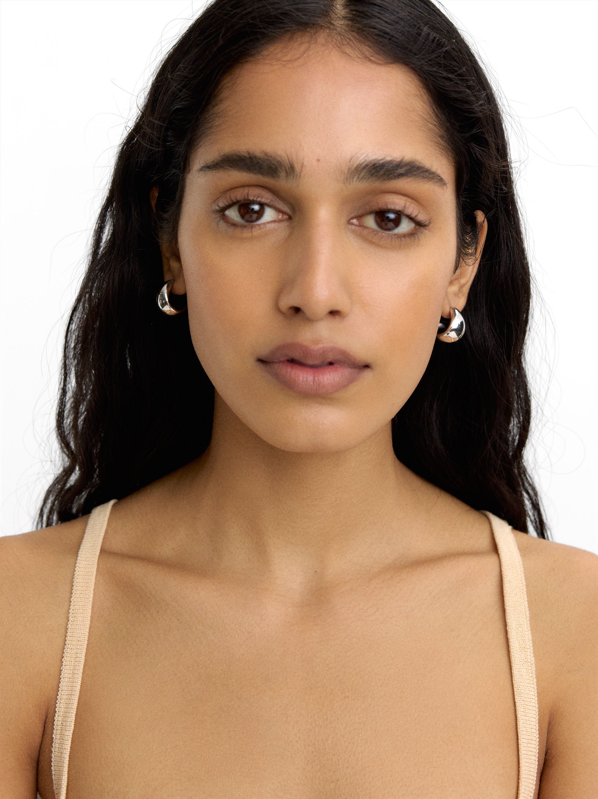 Smooth hoop earrings - 925 sterling silver image number 0.0