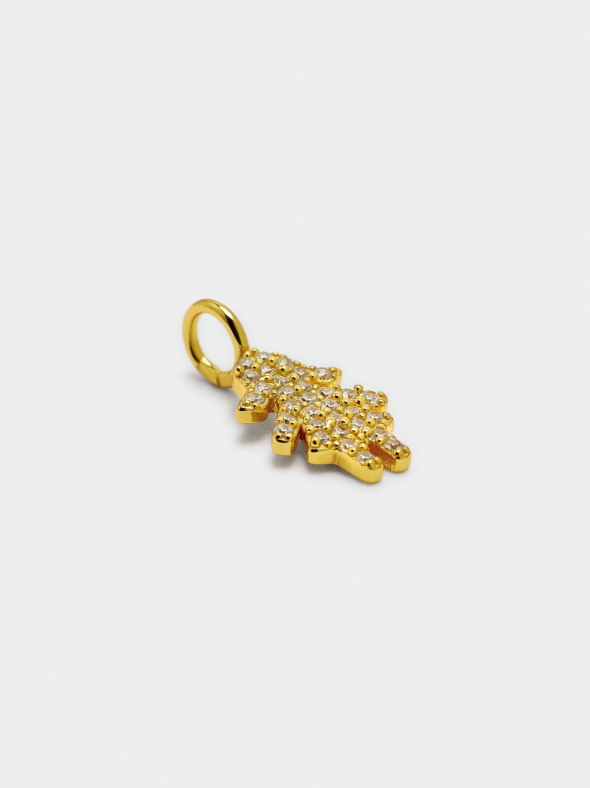 Girl charm with cubic zirconia - 925 sterling silver image number 1.0