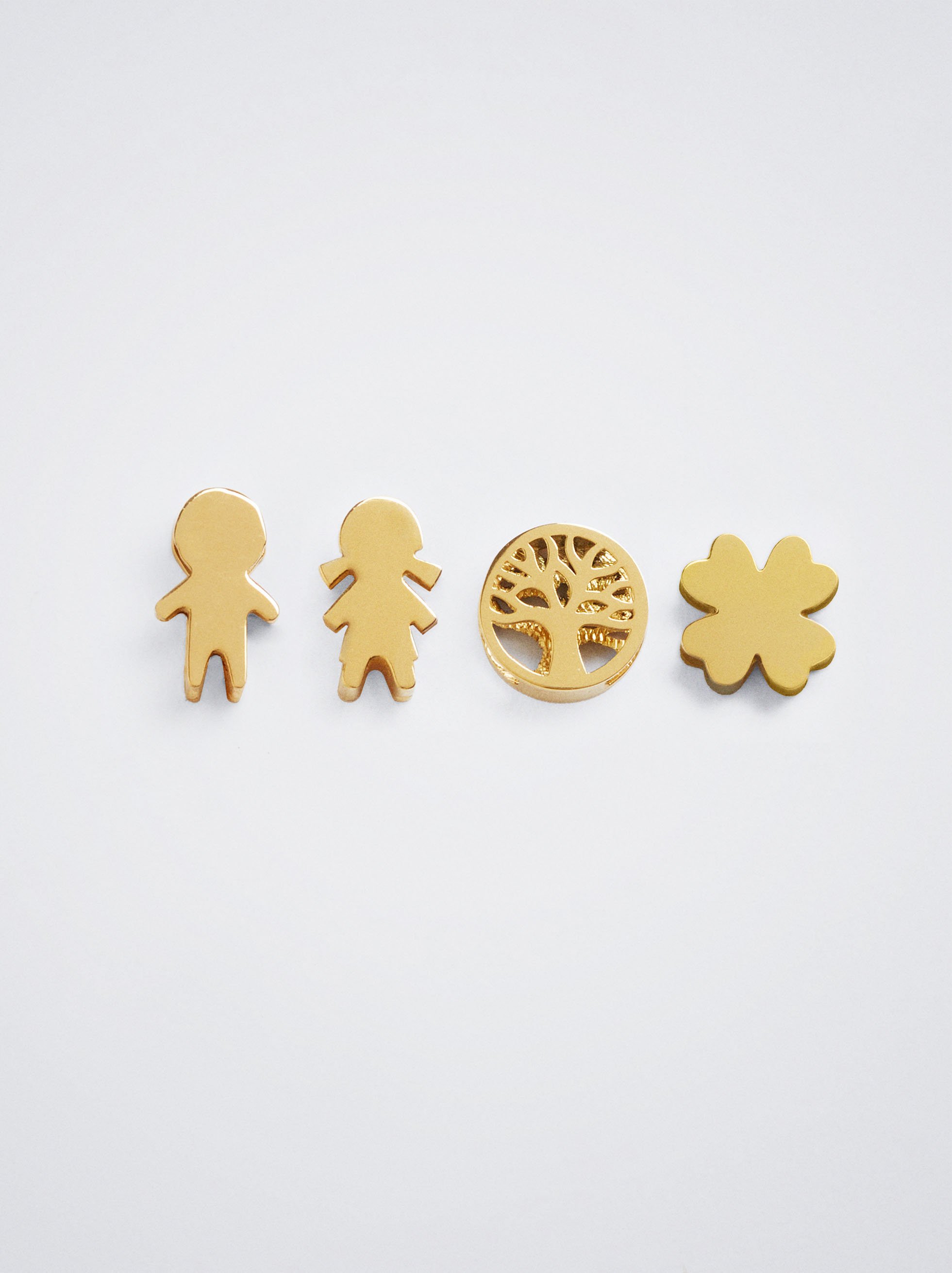 Online Exclusive - Stainless steel charm with shamrock image number 2.0