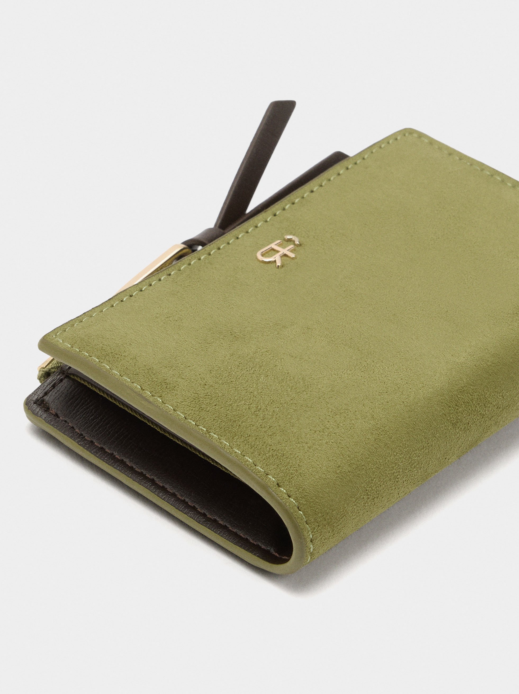 Wallet with suede effect image number 1.0