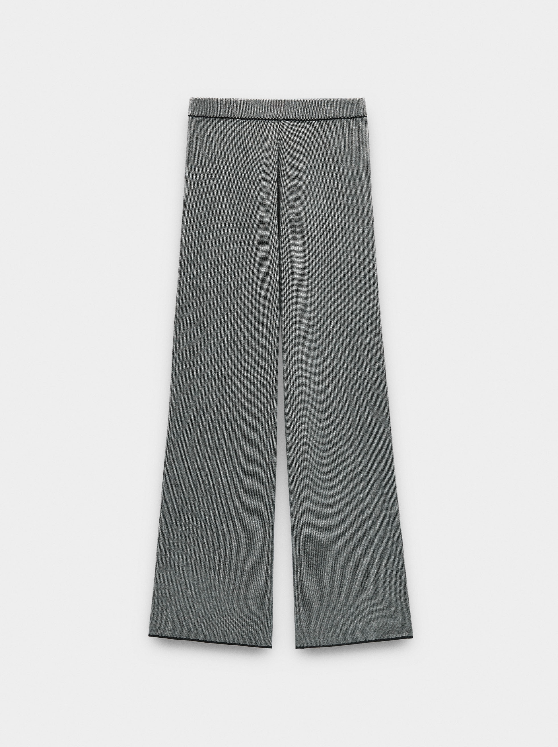 Knit trousers with elastic waist image number 4.0