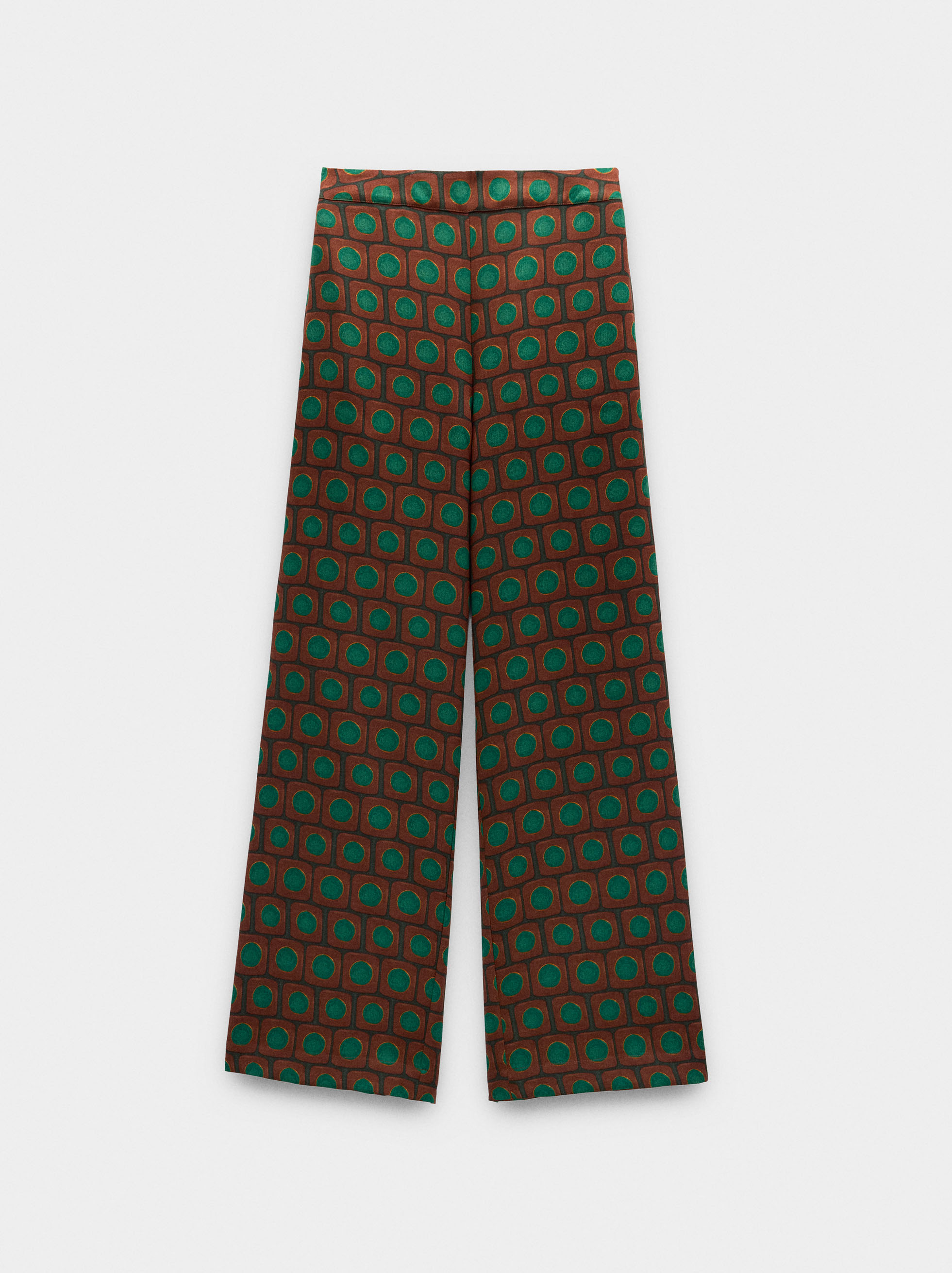 Printed trousers with 100% cotton image number 4.0
