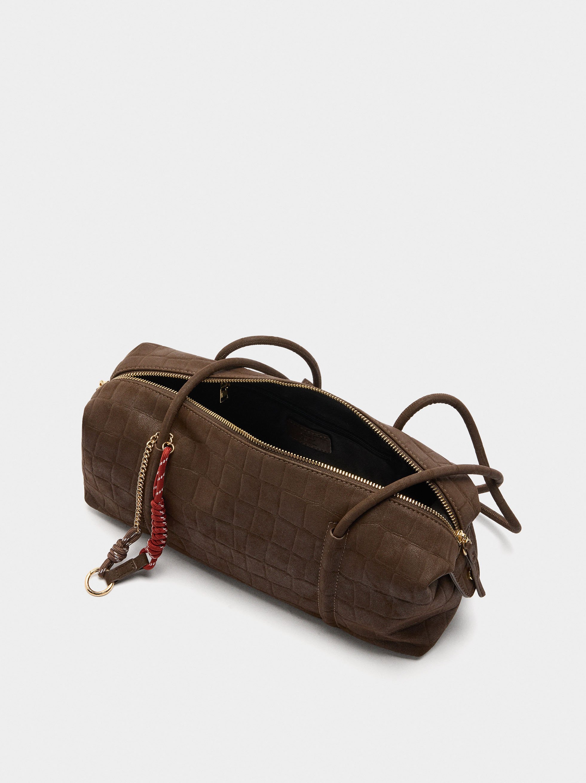 Shoulder bag with animal embossing image number 3.0