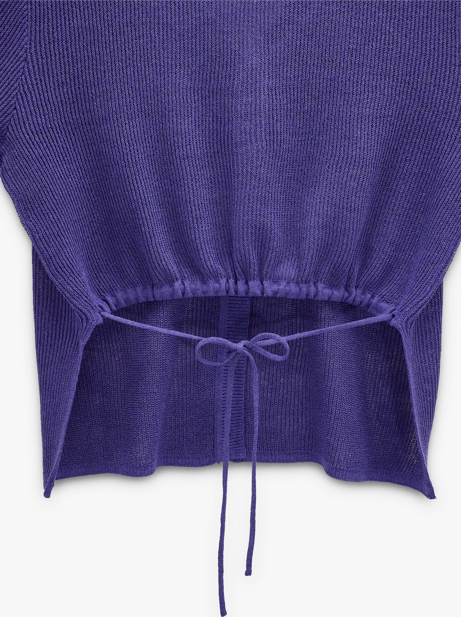 Knit cardigan with adjustable drawstring image number 5.0