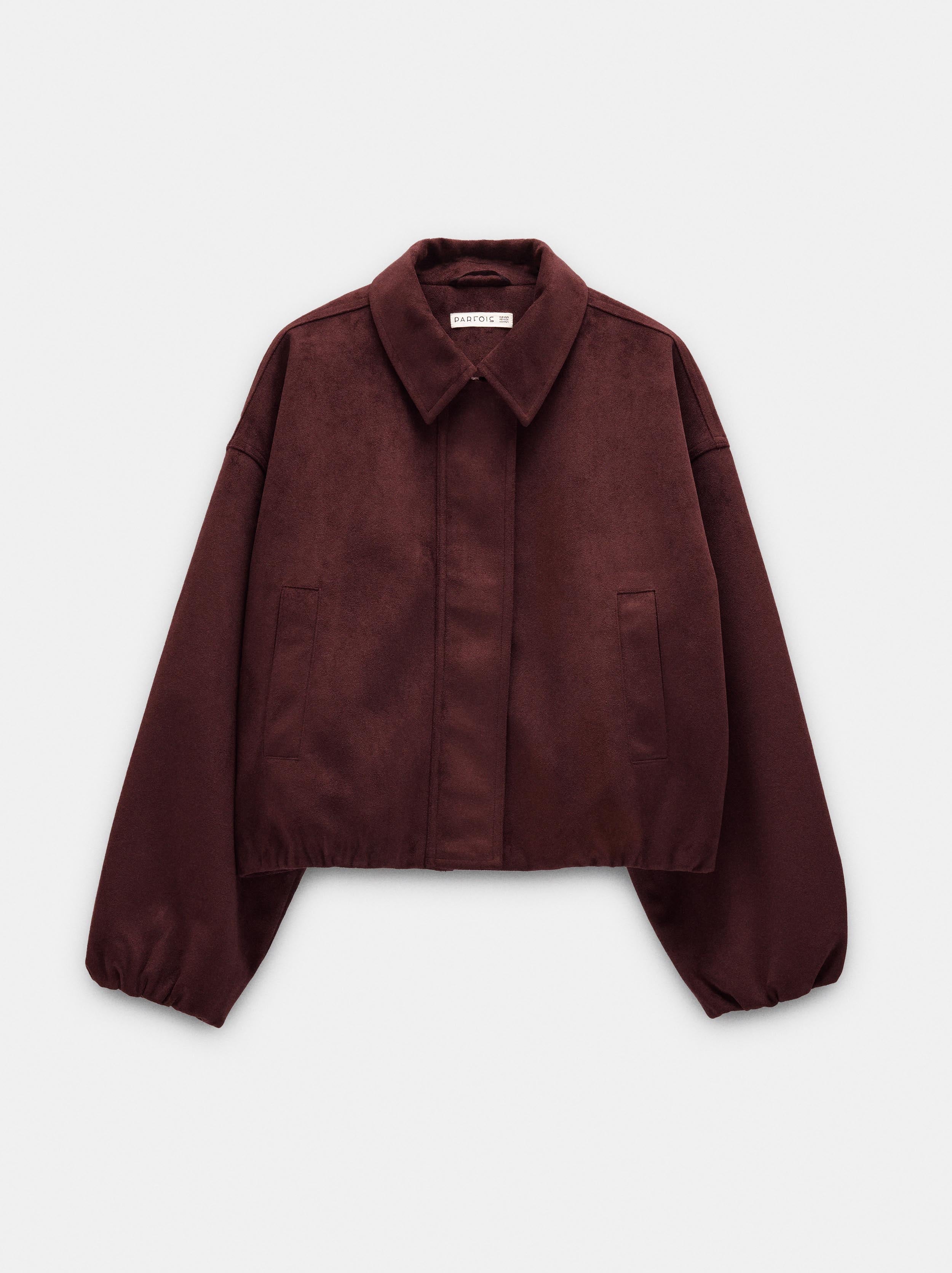 Leather-effect jacket with zipper closure image number 4.0