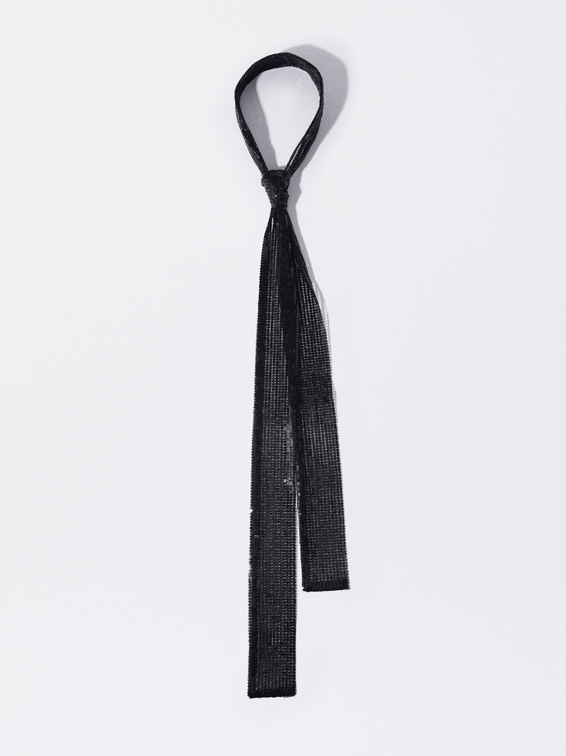 Cravate Avec Sequins Noir