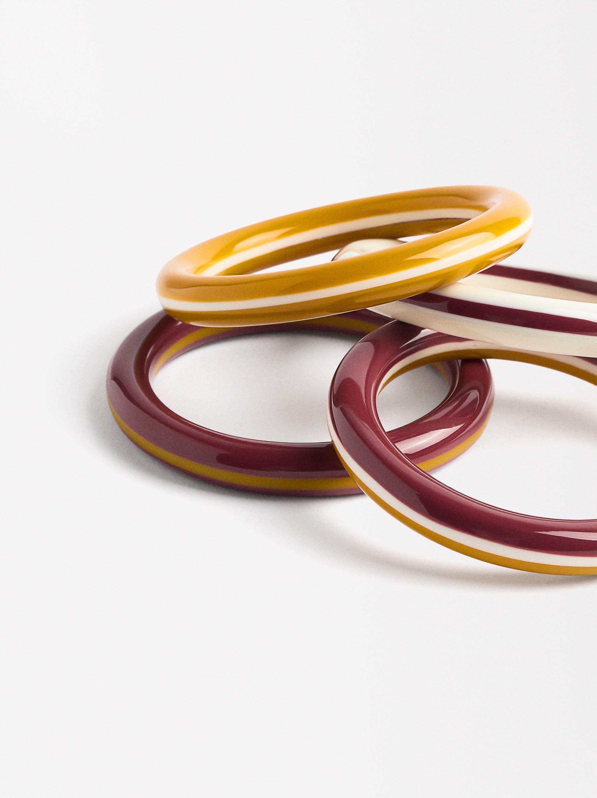 Striped bracelet set image number 2.0