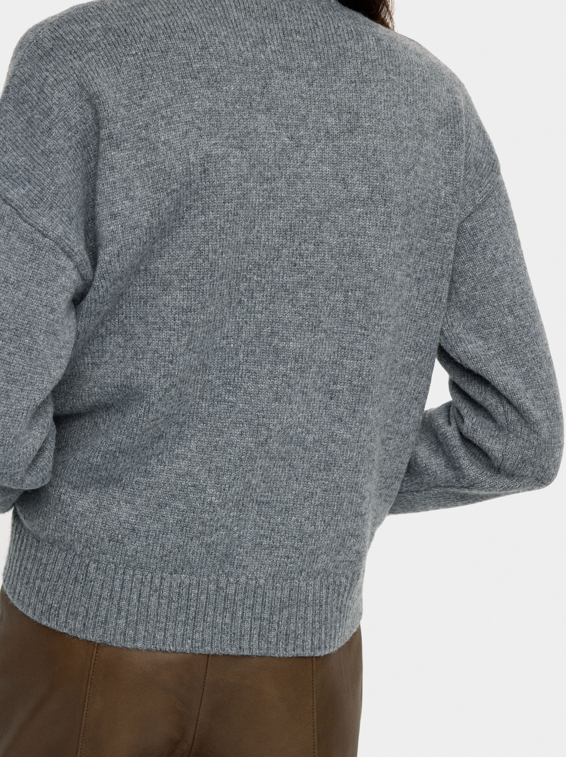 Cardigan en maille jacquard floral image number 2.0