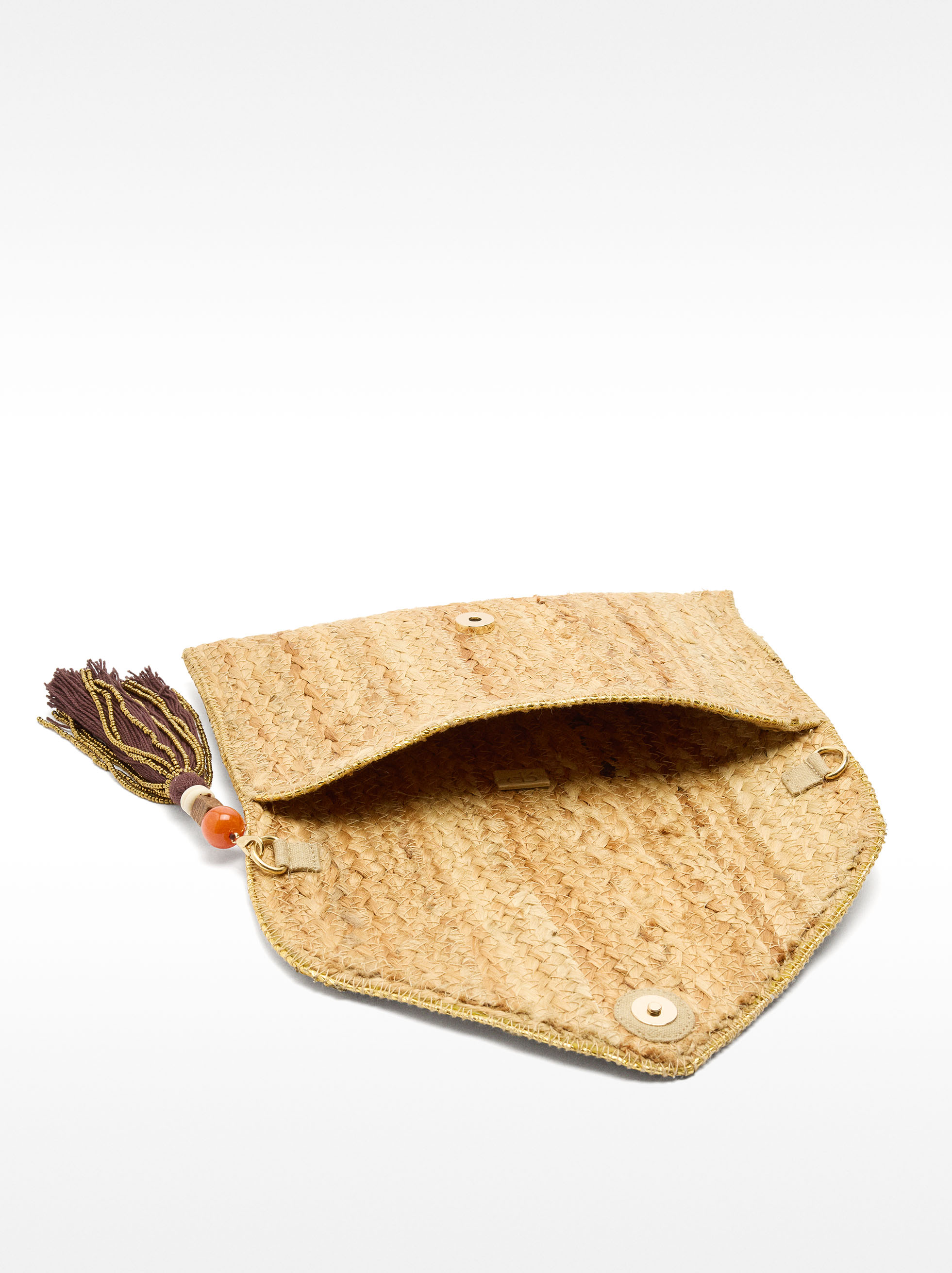 Metalized jute party bag image number 5.0