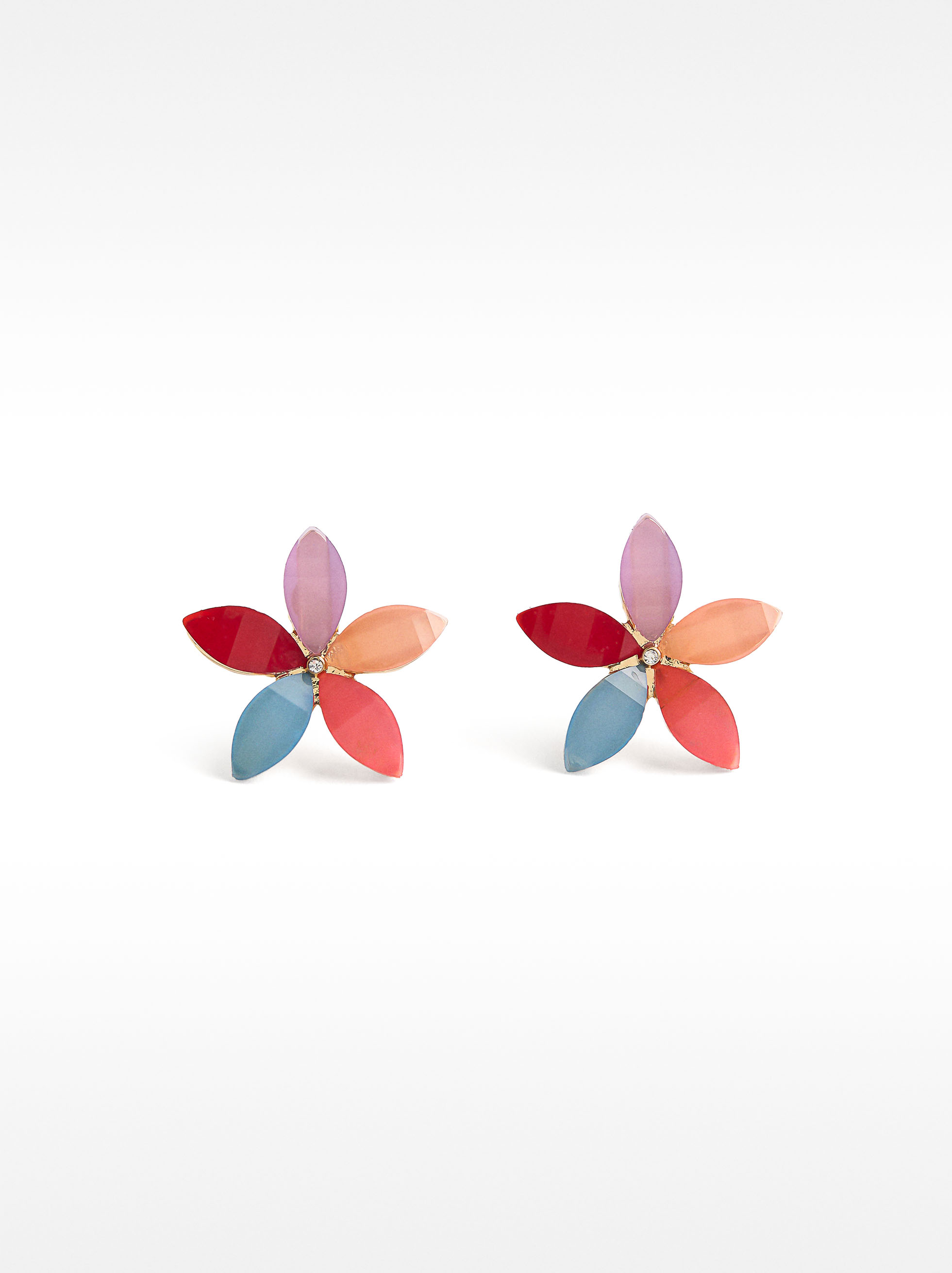 Pendientes flor con resina image number 0.0