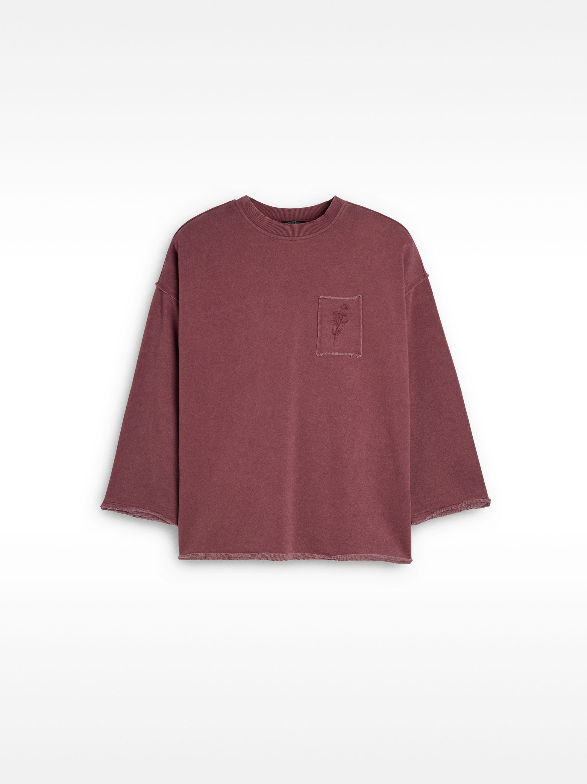 Sweatshirt with cotton and embroidery image number 4.0