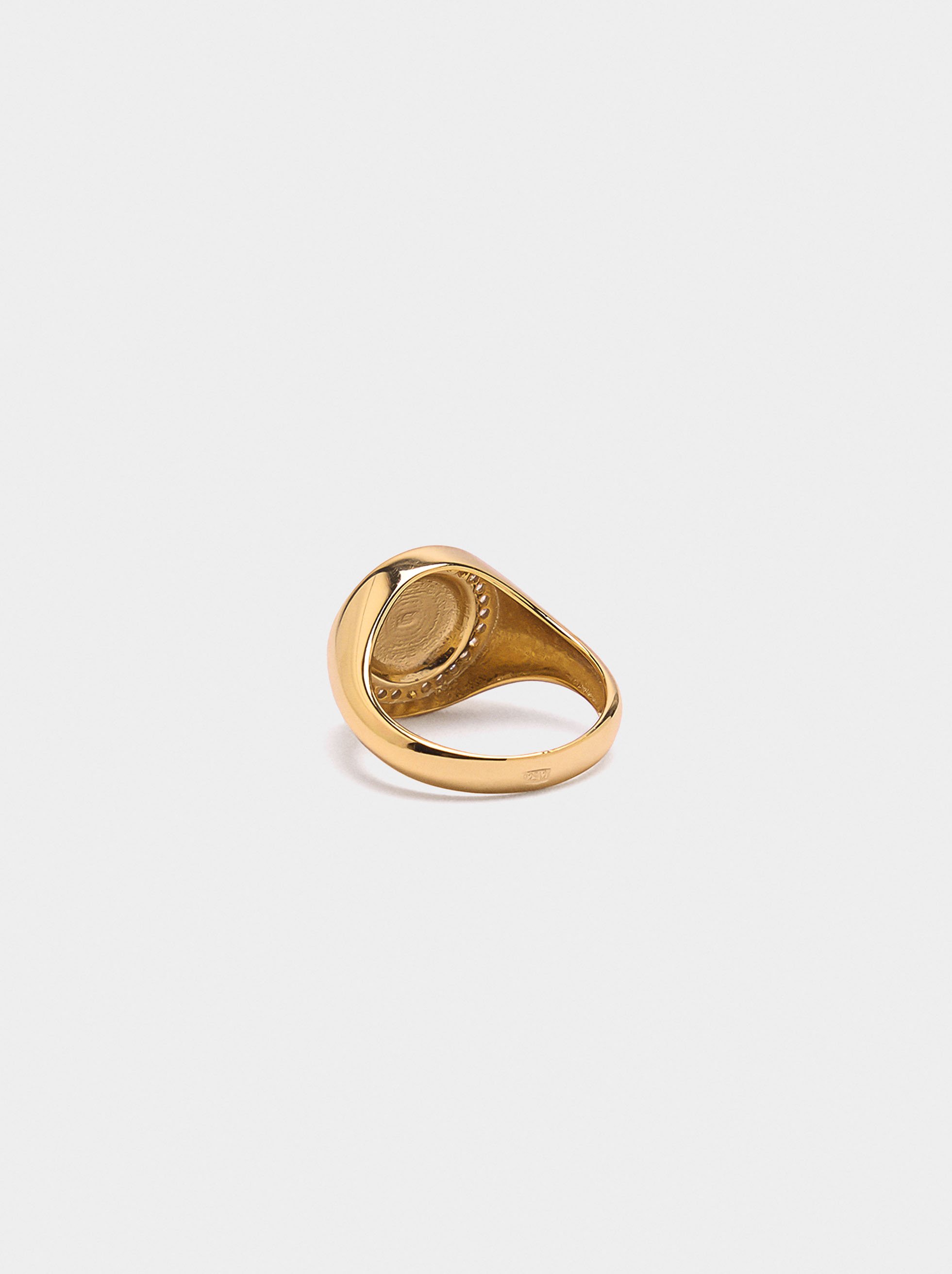 Signet ring with zirconia - 925 sterling silver image number 3.0