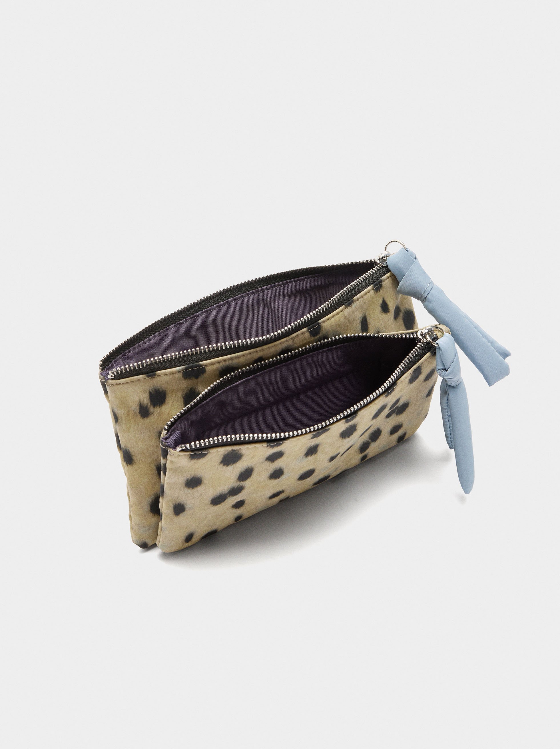 Animal printed nylon multi-purpose pouch image number 3.0