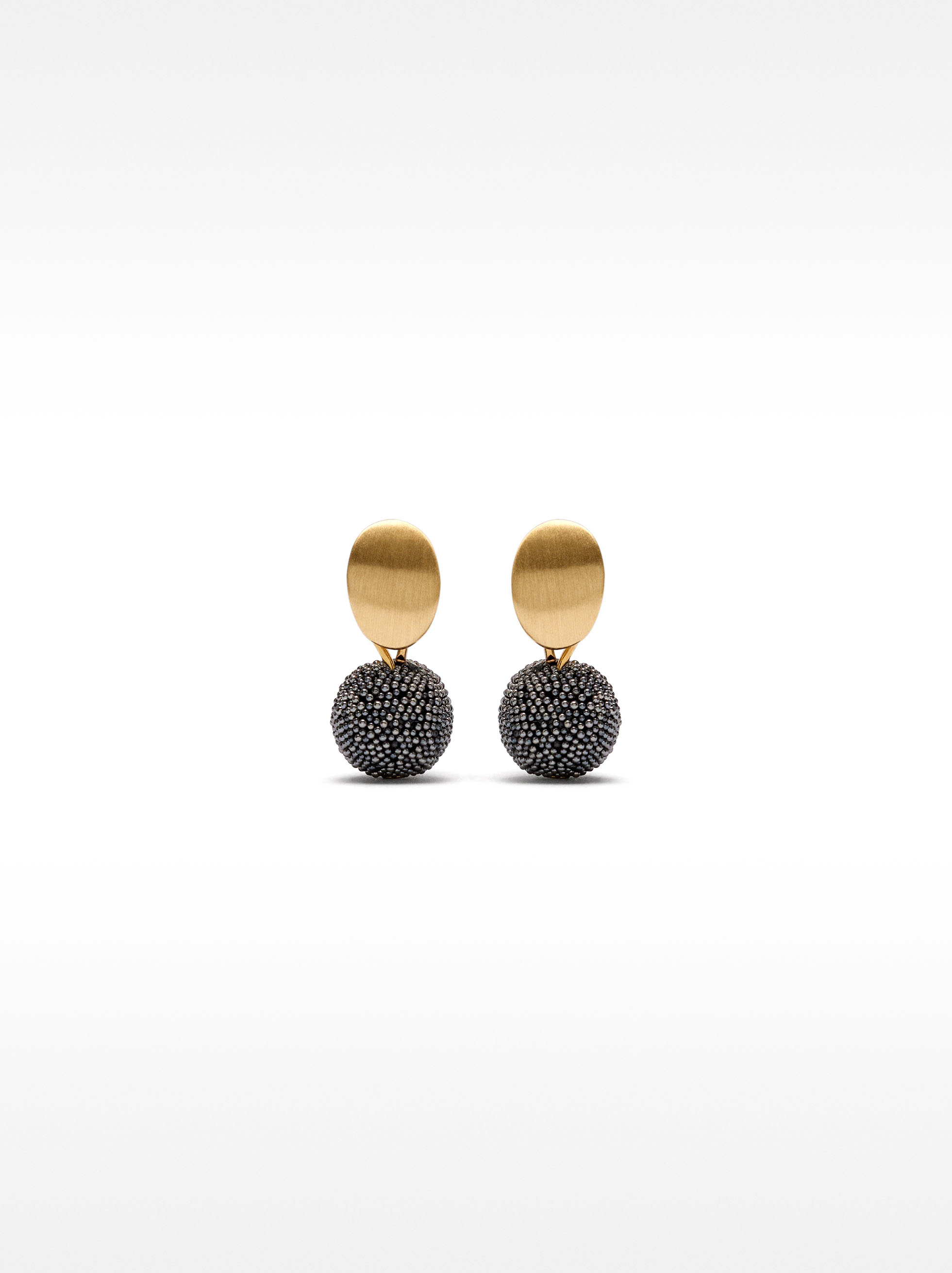 Short earrings with rhinestones, Multicolor, hi-res