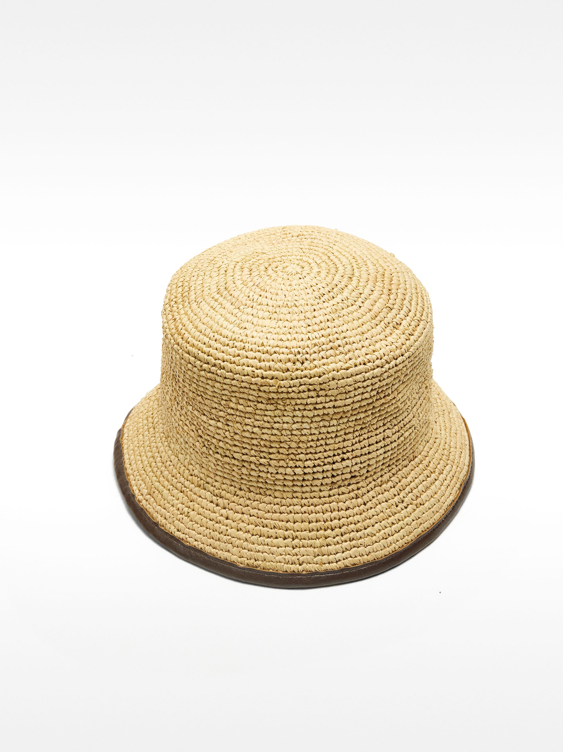 Raffia bucket hat, Natural, hi-res