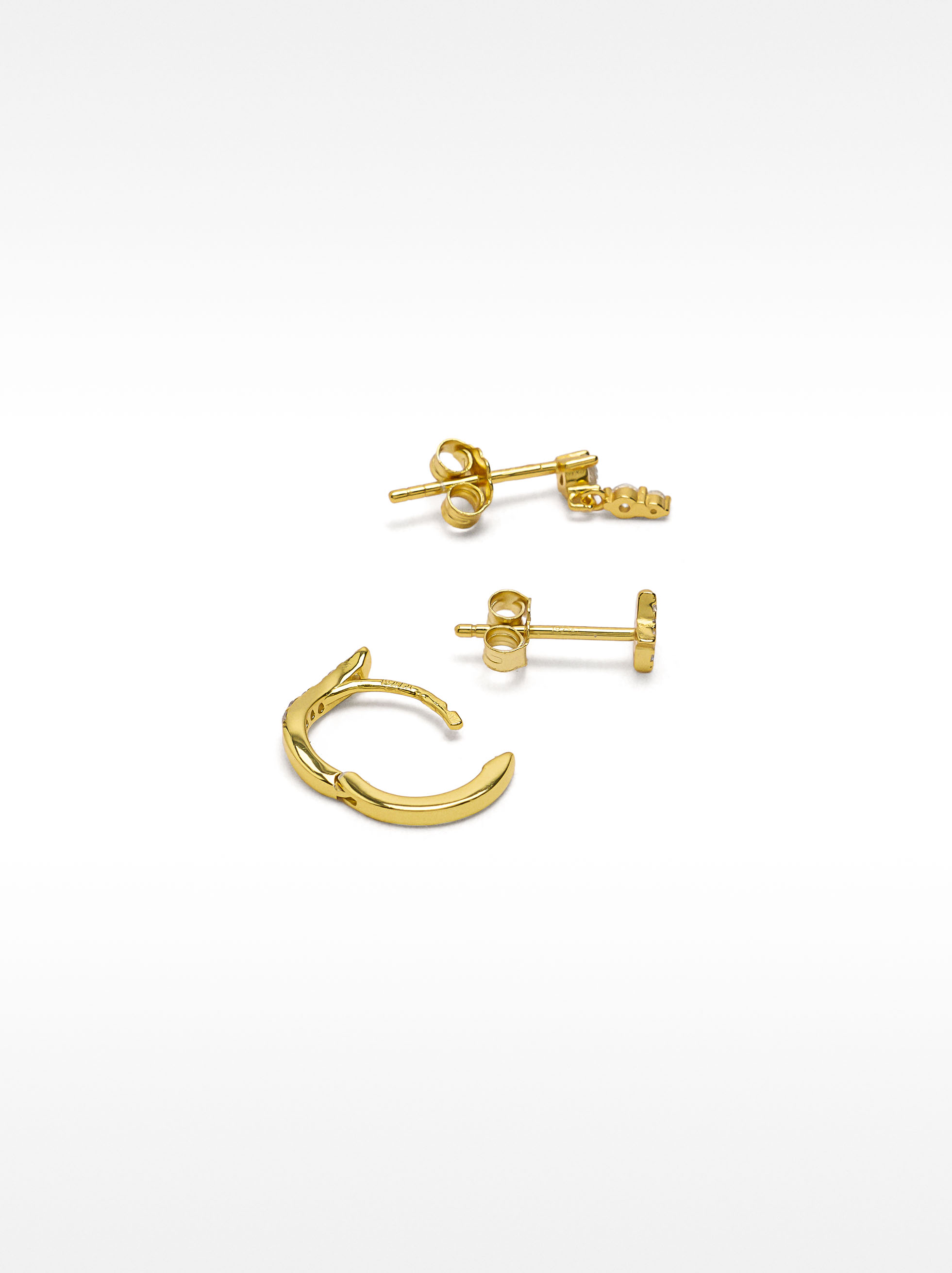 Set di orecchini con zirconi - argento sterling 925 image number 3.0