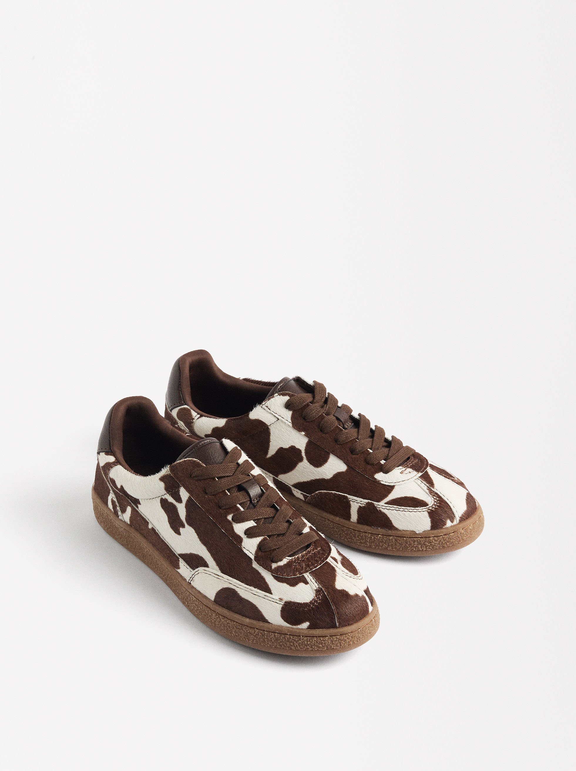 Animal print leather sneakers image number 3.0