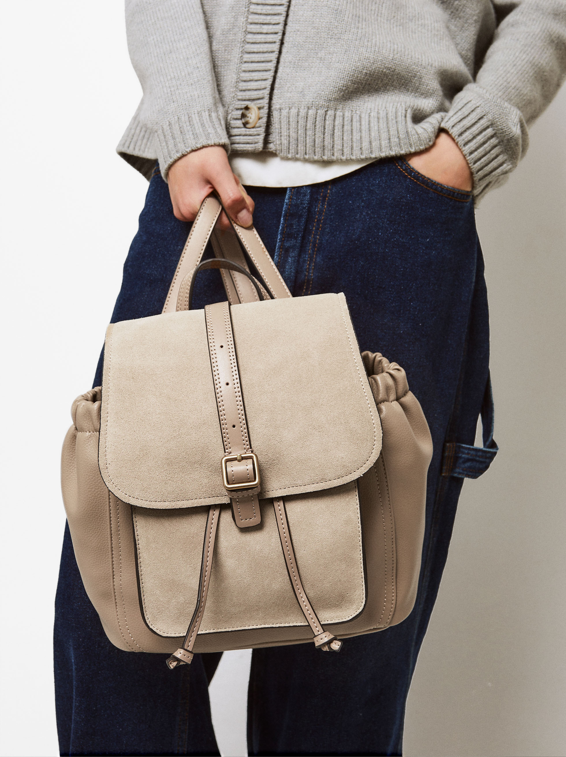 Suede backpack new arrivals