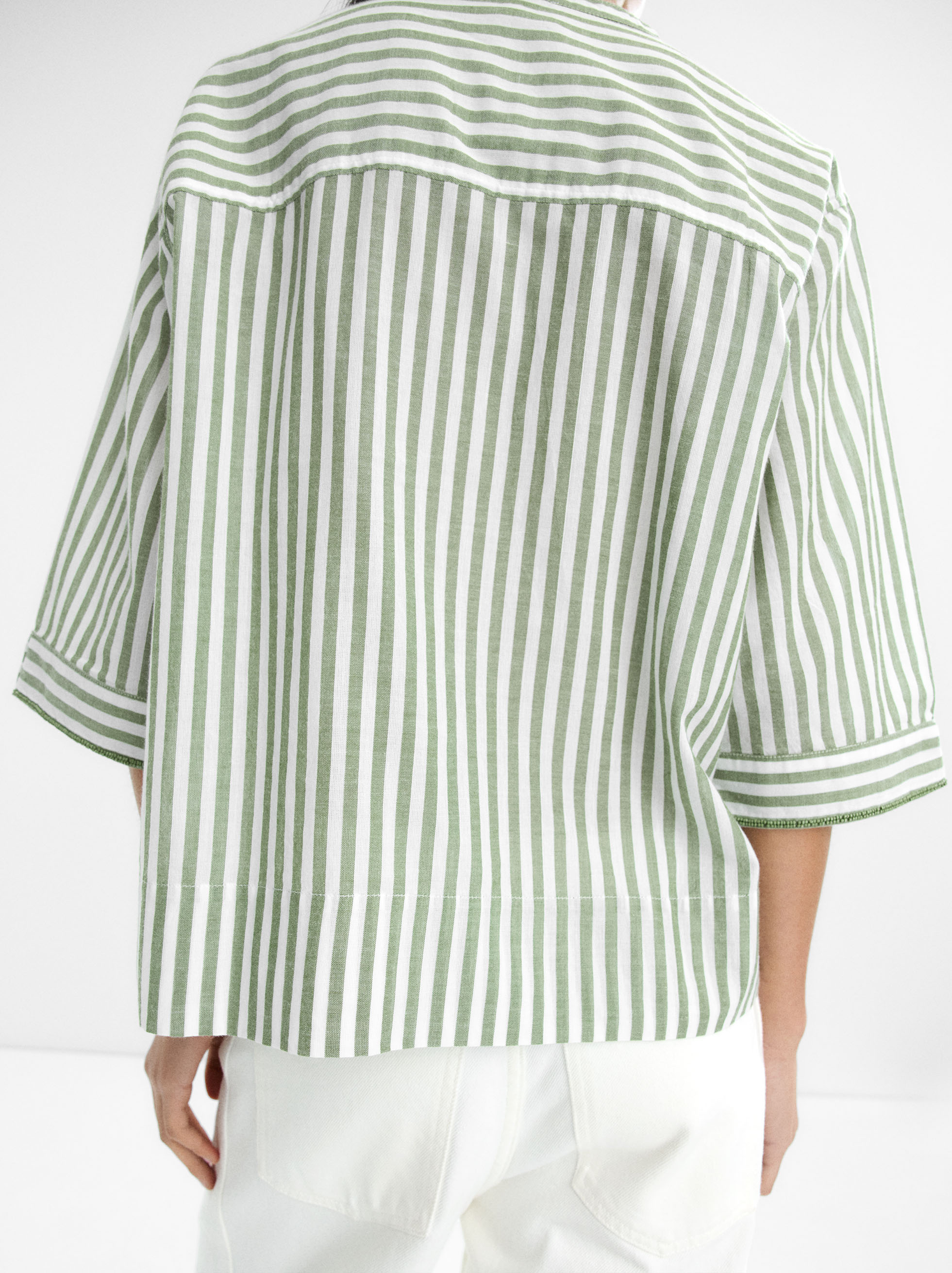 100% cotton striped shirt image number 3.0