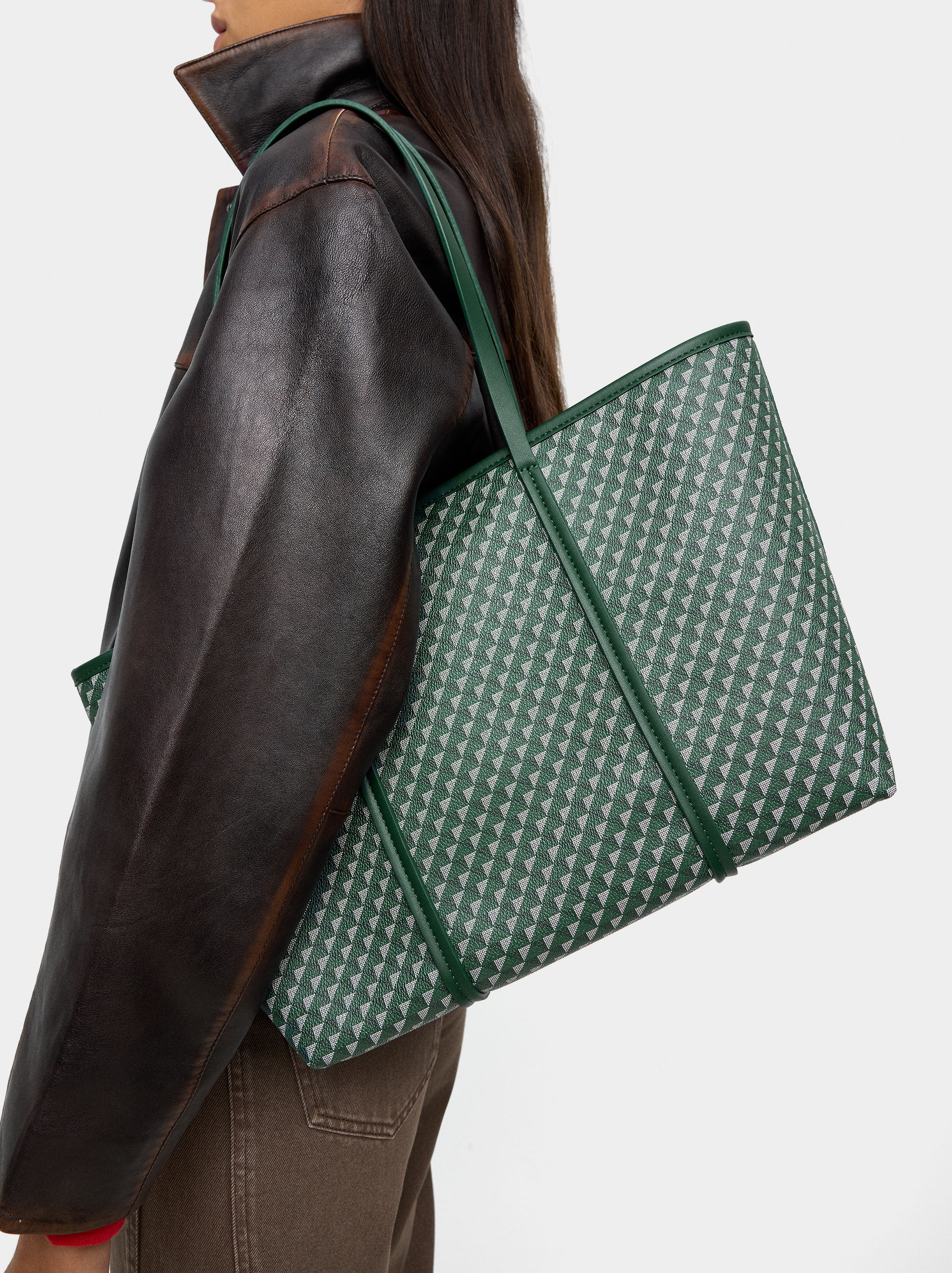 Sac shopper imprimé avec pochette amovible image number 1.0