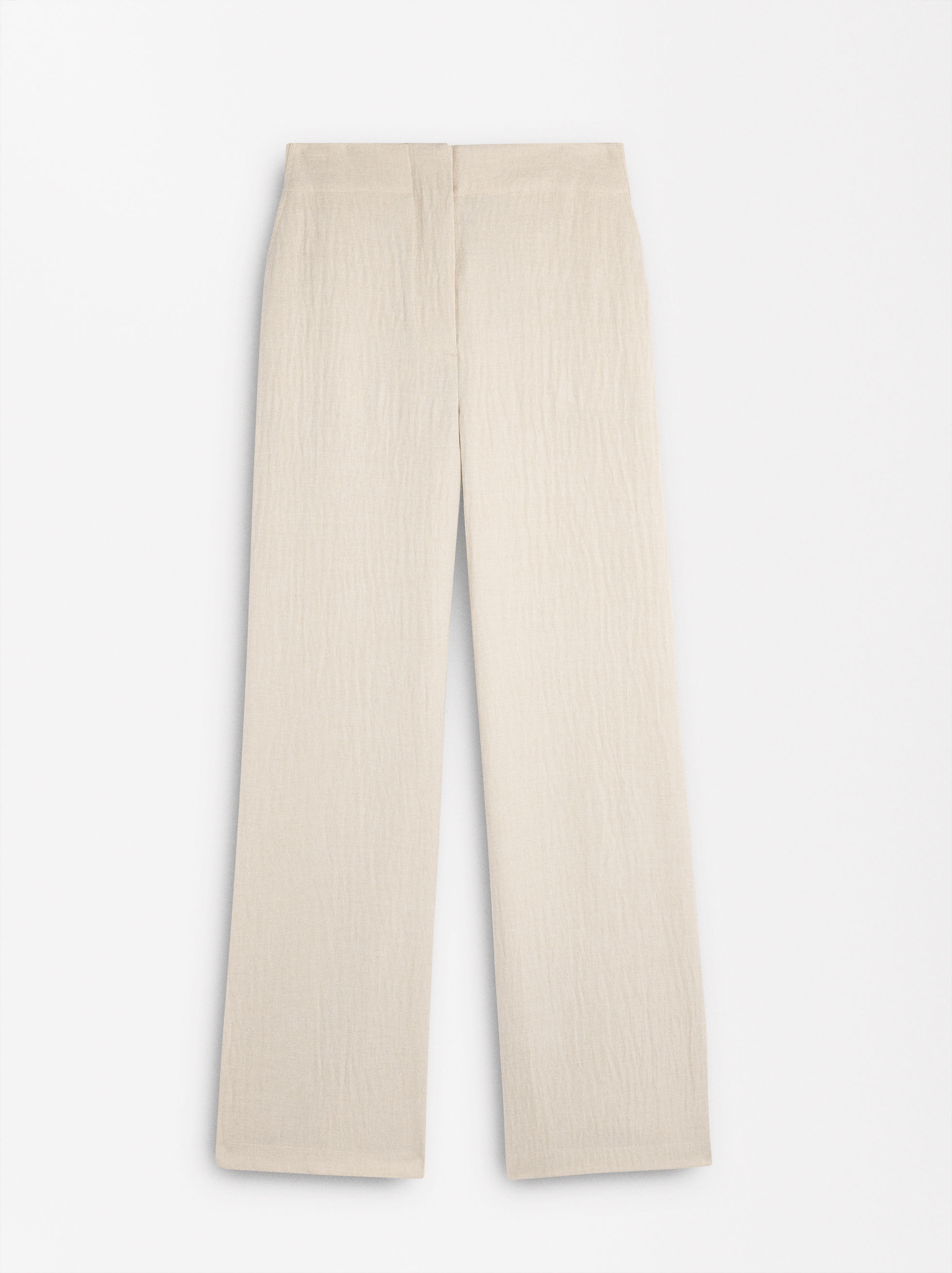 Flowy trousers with a crinkled effect image number 6.0
