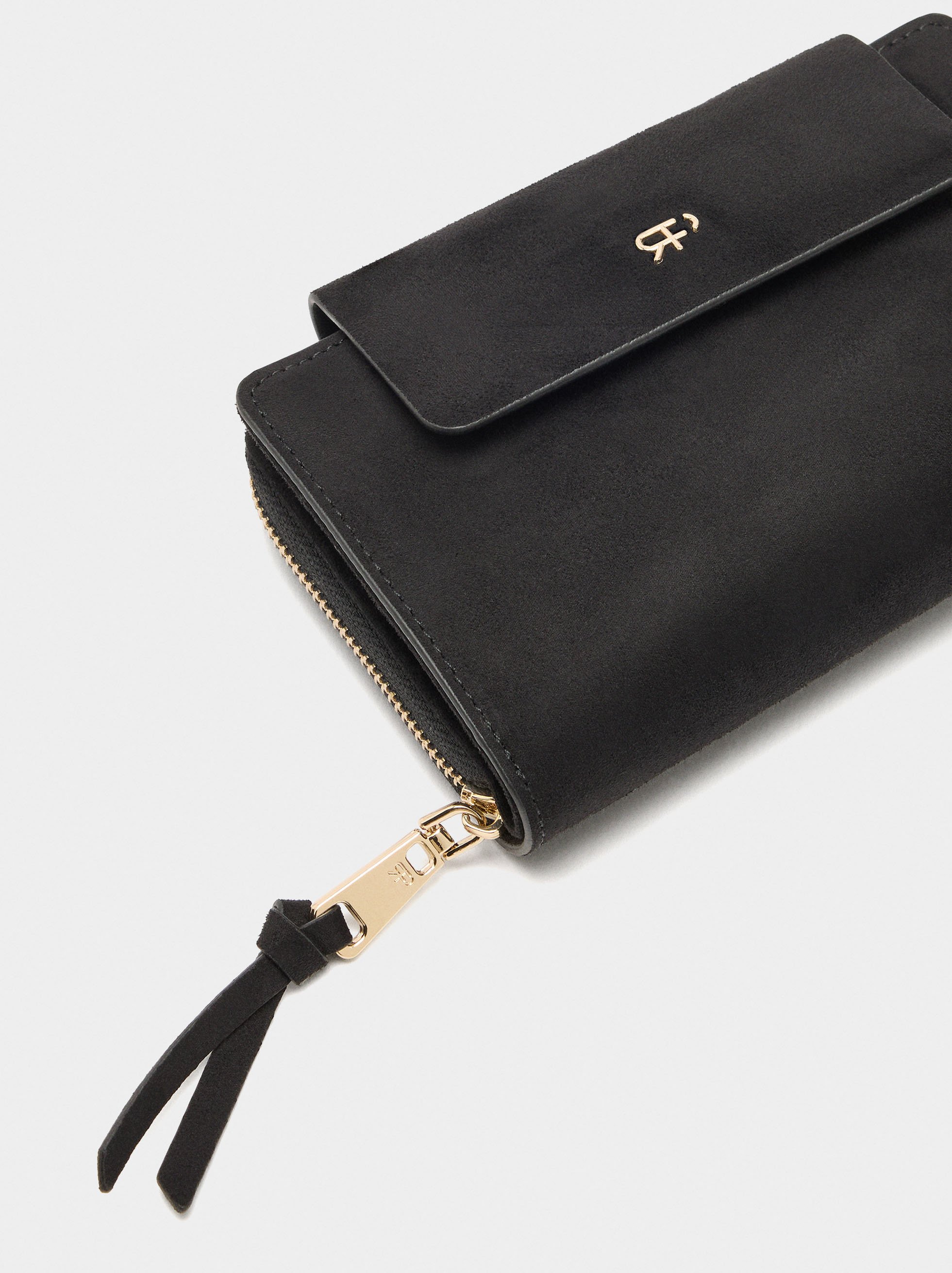 Wallet with suede effect image number 1.0