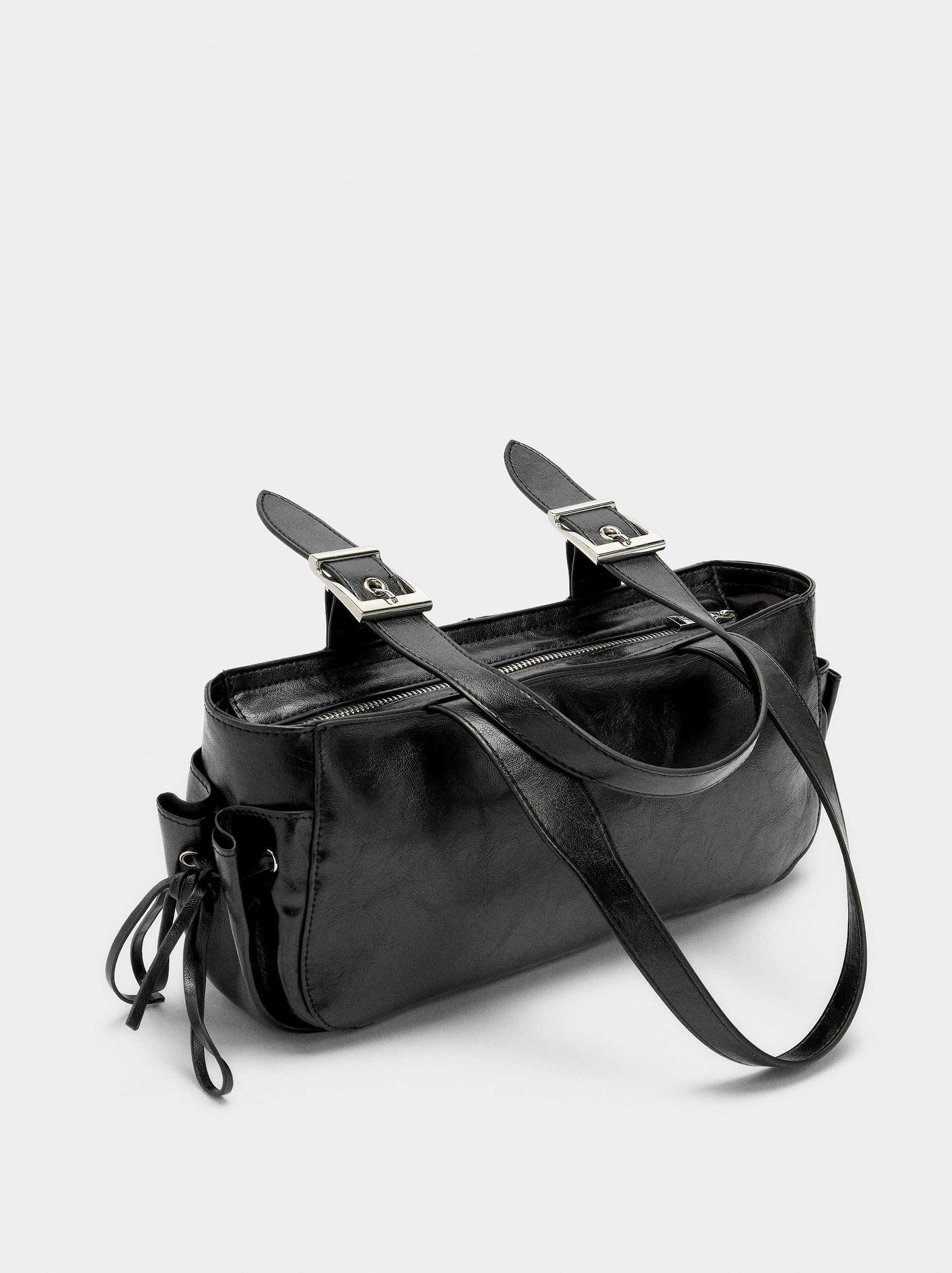 Sac à l'épaule effet craquelé image number 3.0