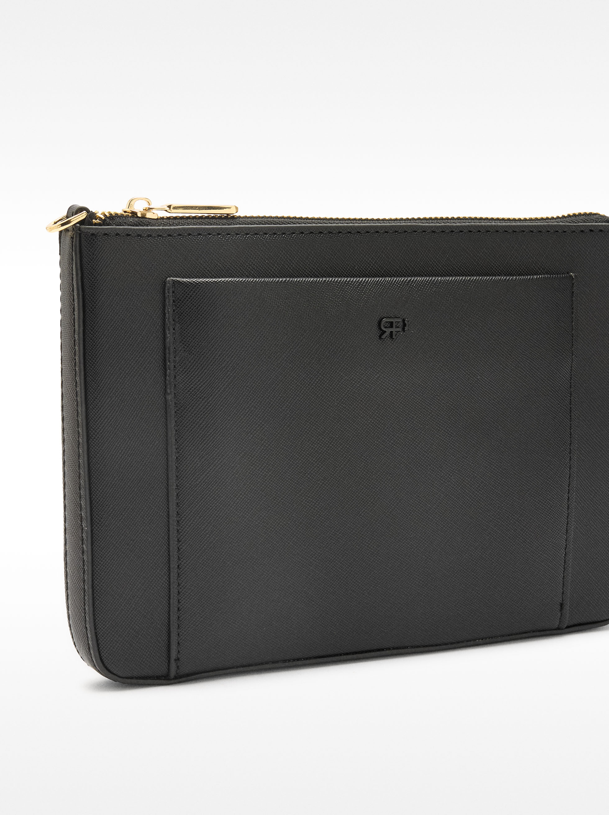 Textured crossbody bag, Black, hi-res