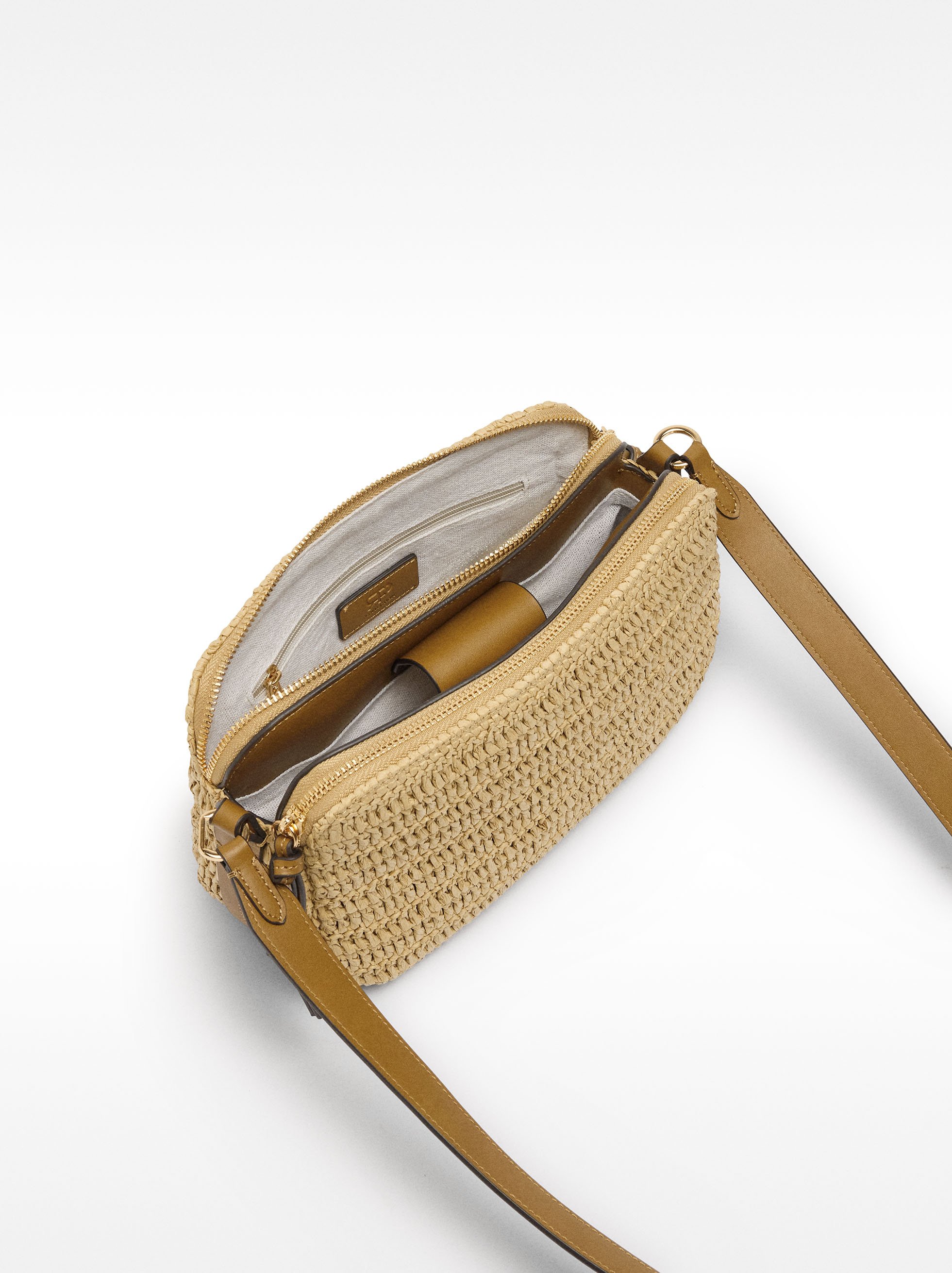 Crossbody bag with straw effect image number 3.0