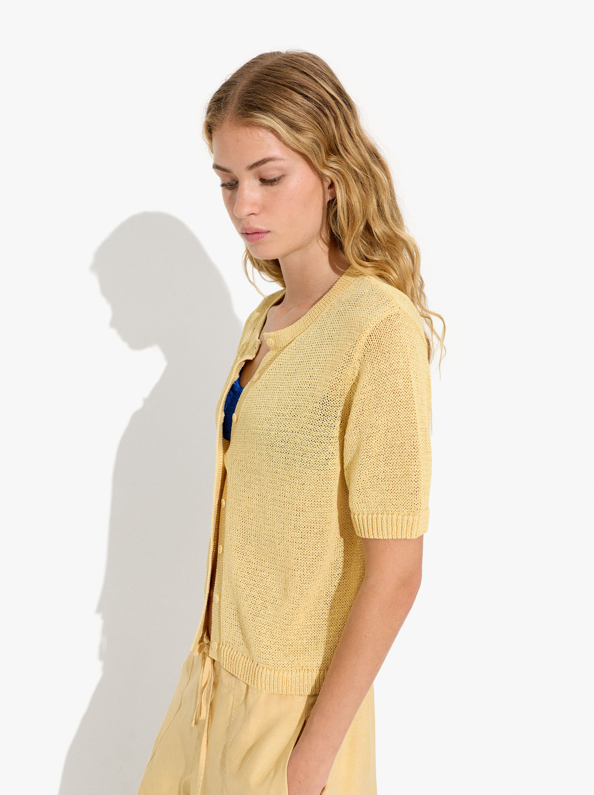 Strick-Kurzarm-Cardigan image number 2.0