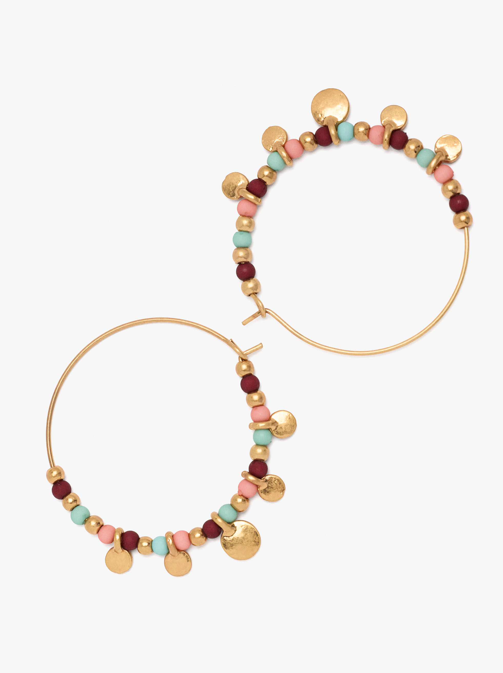 Aros con cuentas multicolor image number 2.0